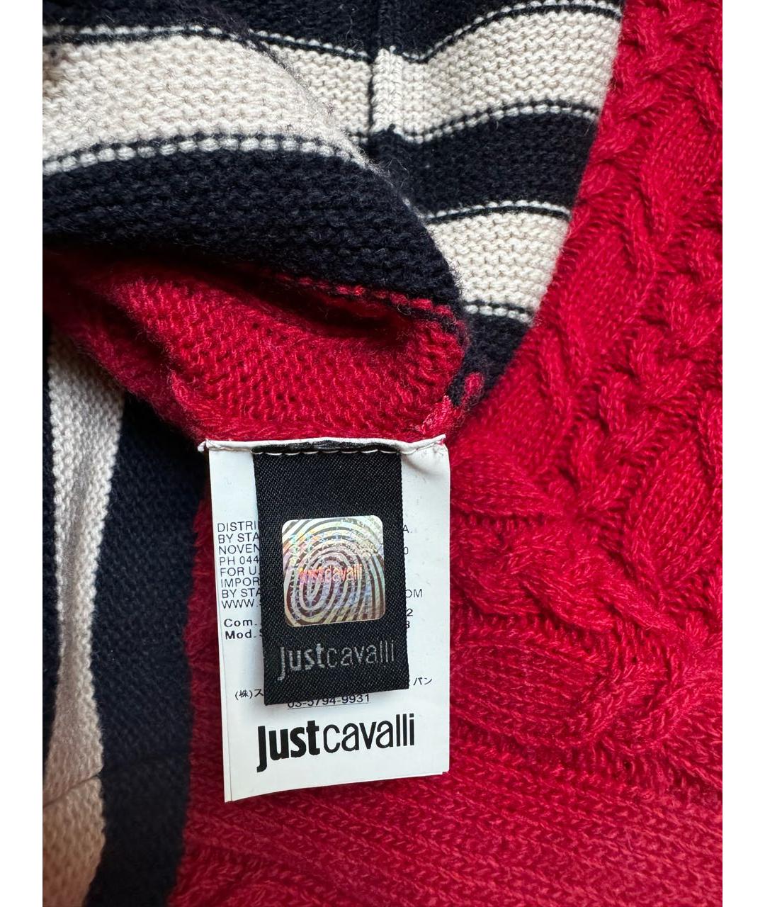 JUST CAVALLI Красный шерстяной джемпер / свитер, фото 3
