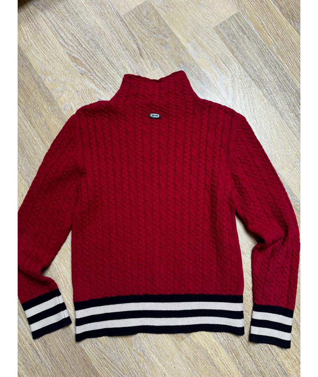 JUST CAVALLI Красный шерстяной джемпер / свитер, фото 2