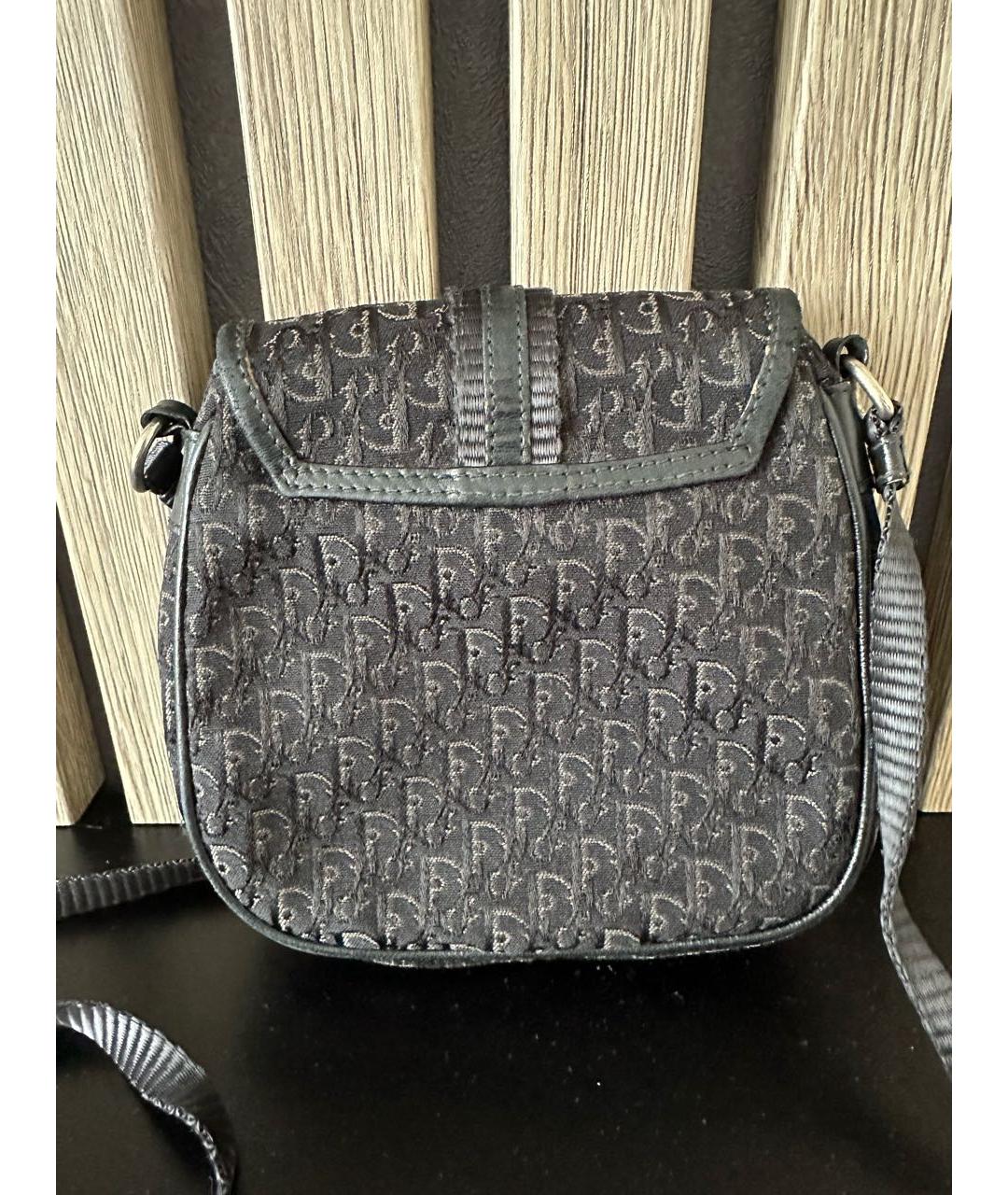 CHRISTIAN DIOR Черная тканевая сумка через плечо, фото 3