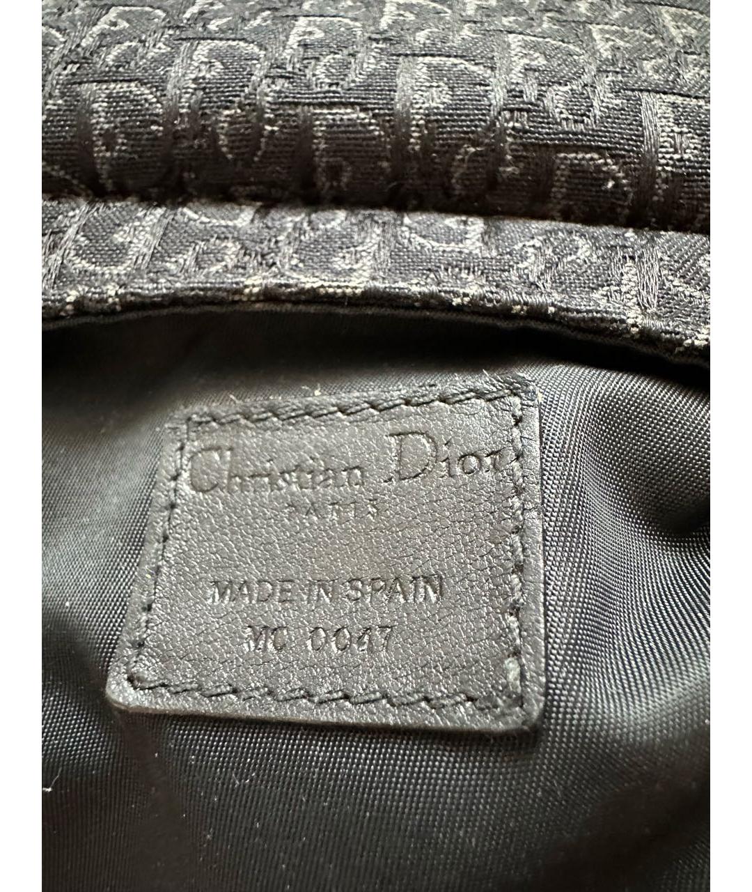 CHRISTIAN DIOR Черная тканевая сумка через плечо, фото 7