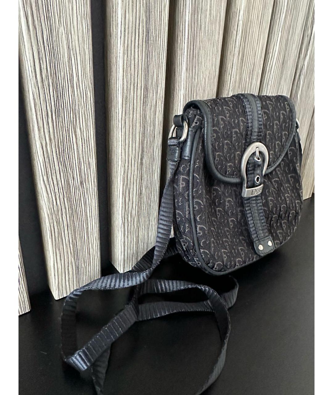 CHRISTIAN DIOR Черная тканевая сумка через плечо, фото 2