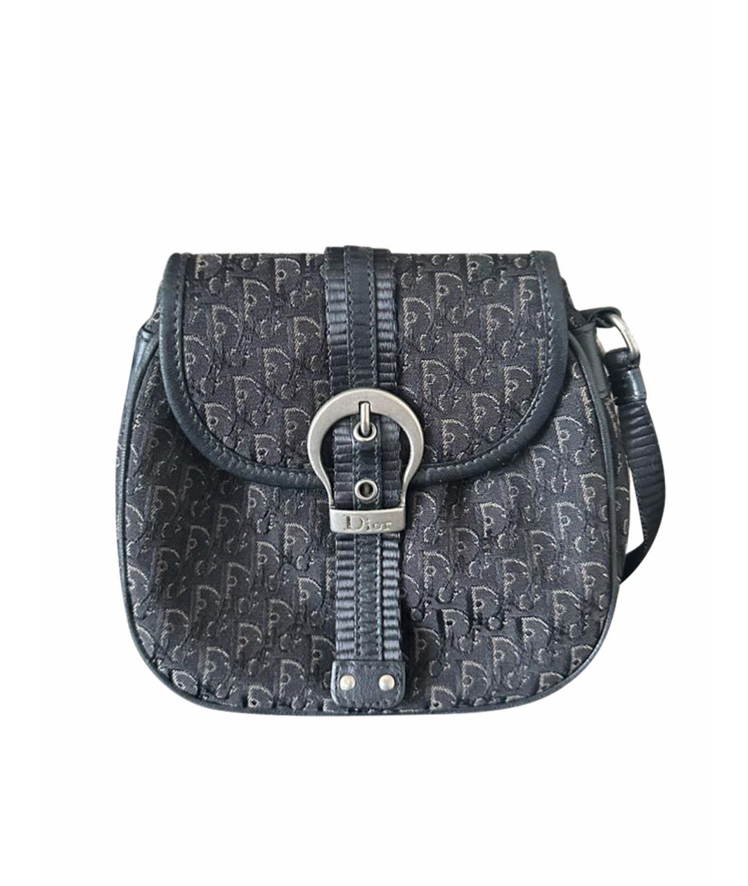 CHRISTIAN DIOR Черная тканевая сумка через плечо, фото 1