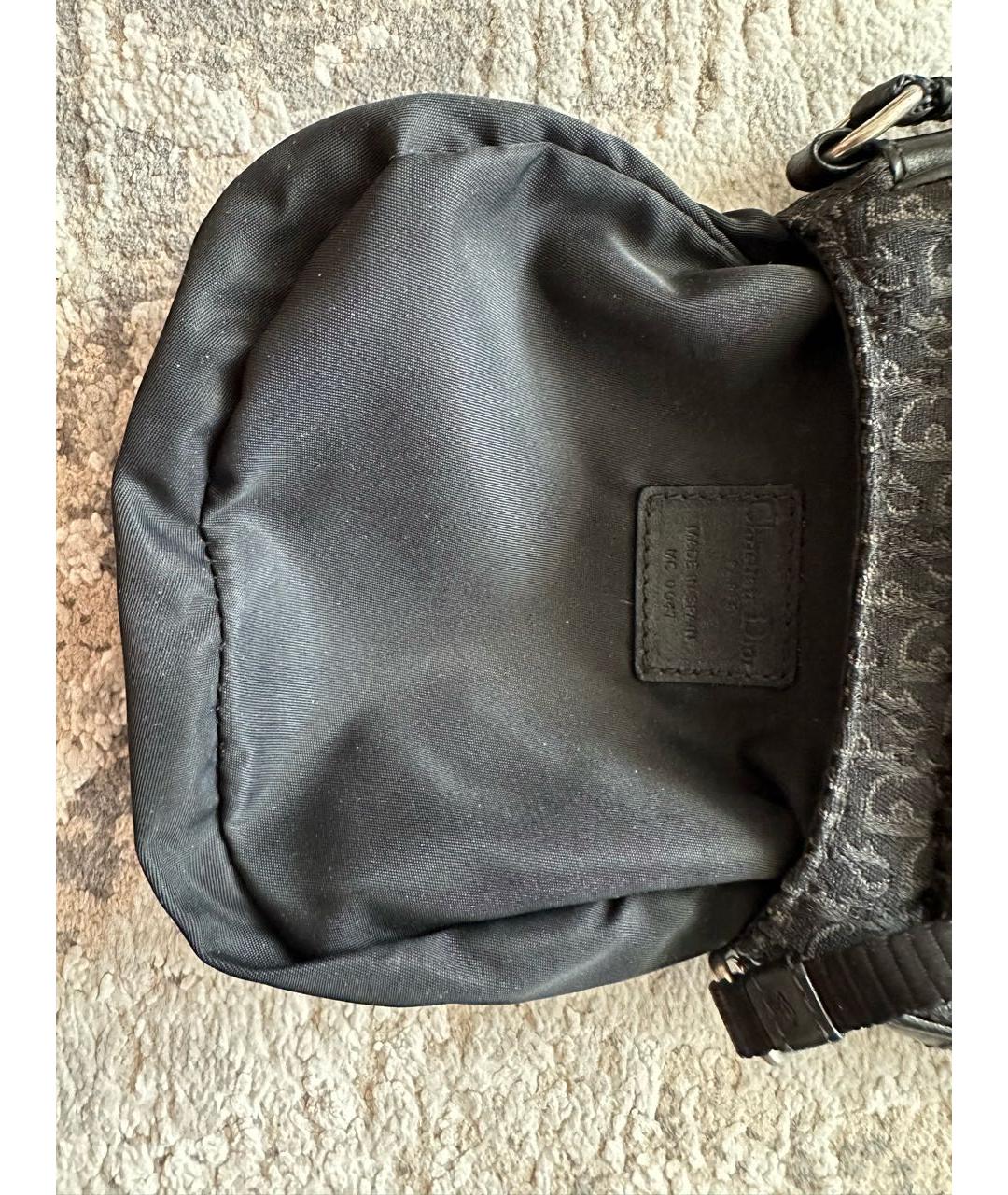 CHRISTIAN DIOR Черная тканевая сумка через плечо, фото 5