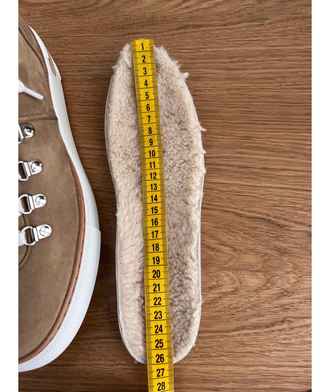 HERMES Горчичные замшевые ботинки, фото 7