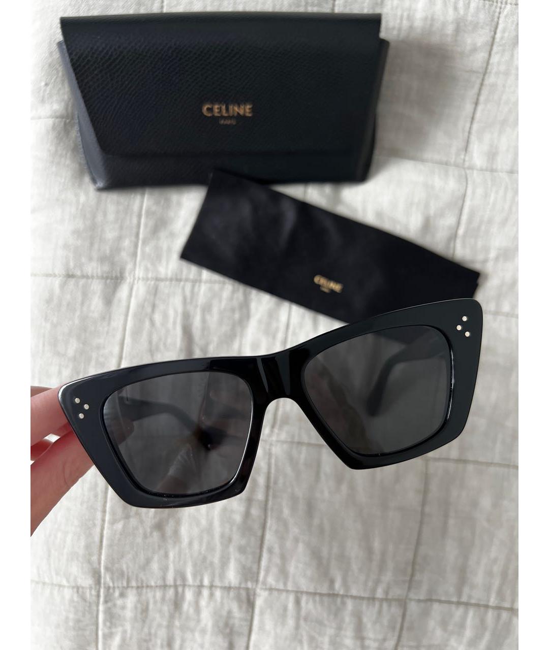 CELINE PRE-OWNED Черные пластиковые солнцезащитные очки, фото 6