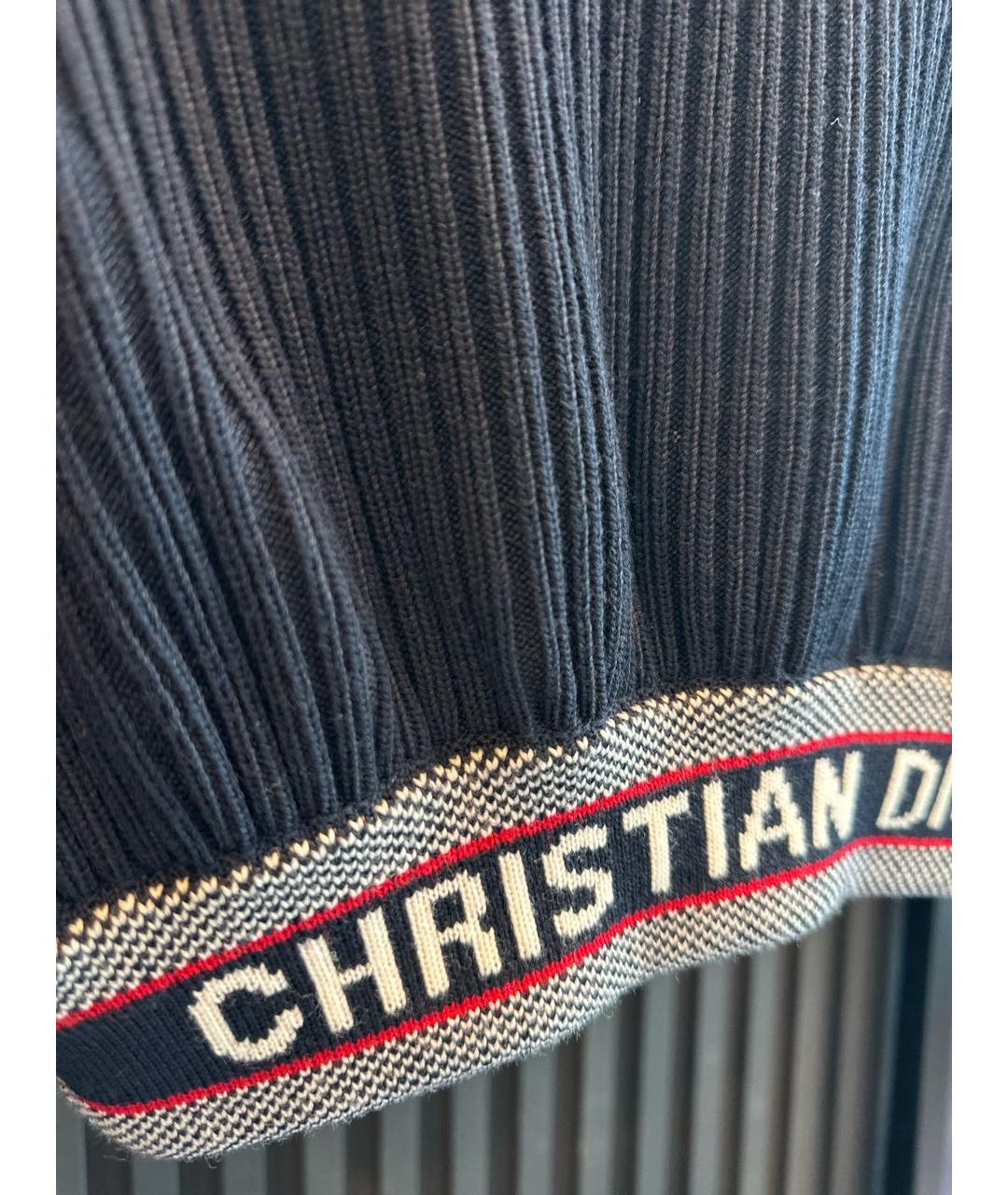 CHRISTIAN DIOR Темно-синий шерстяной кардиган, фото 4