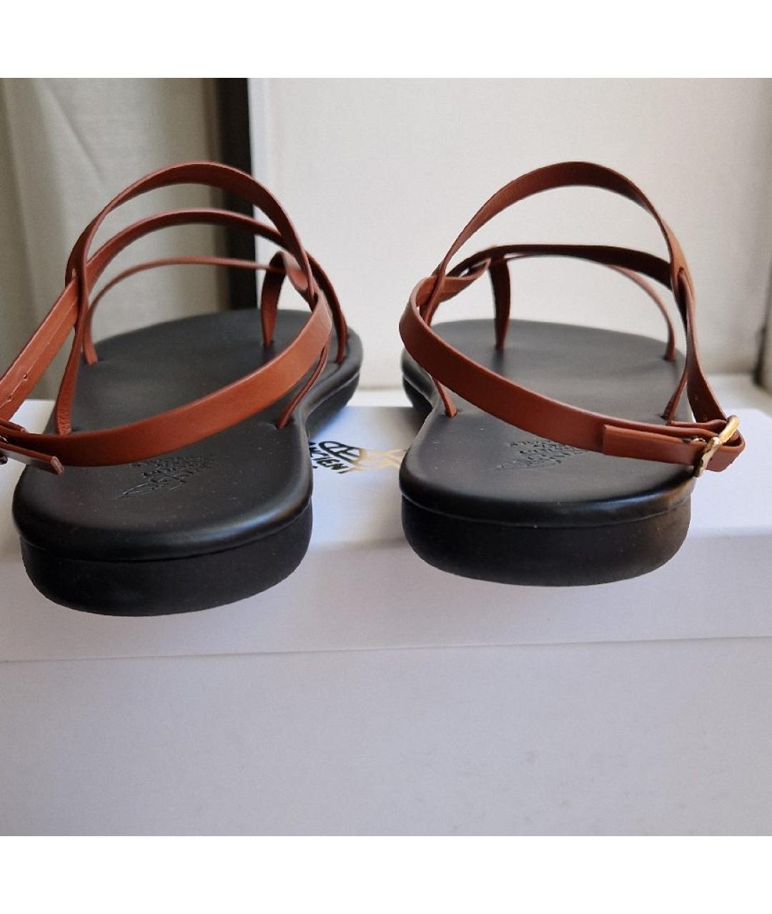 ANCIENT GREEK SANDALS Коричневые кожаные сандалии, фото 4