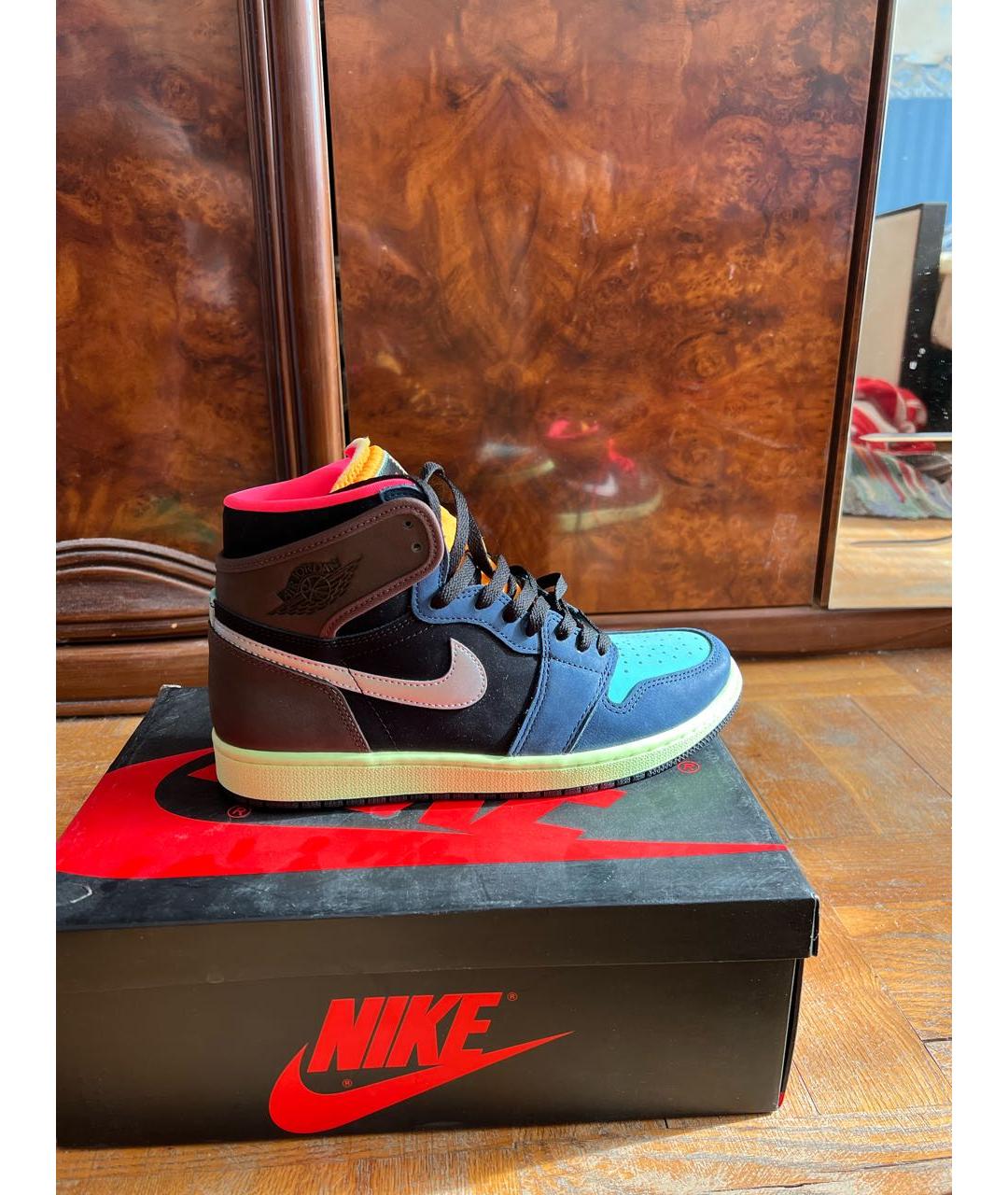 JORDAN Мульти нубуковые высокие кроссовки / кеды, фото 7