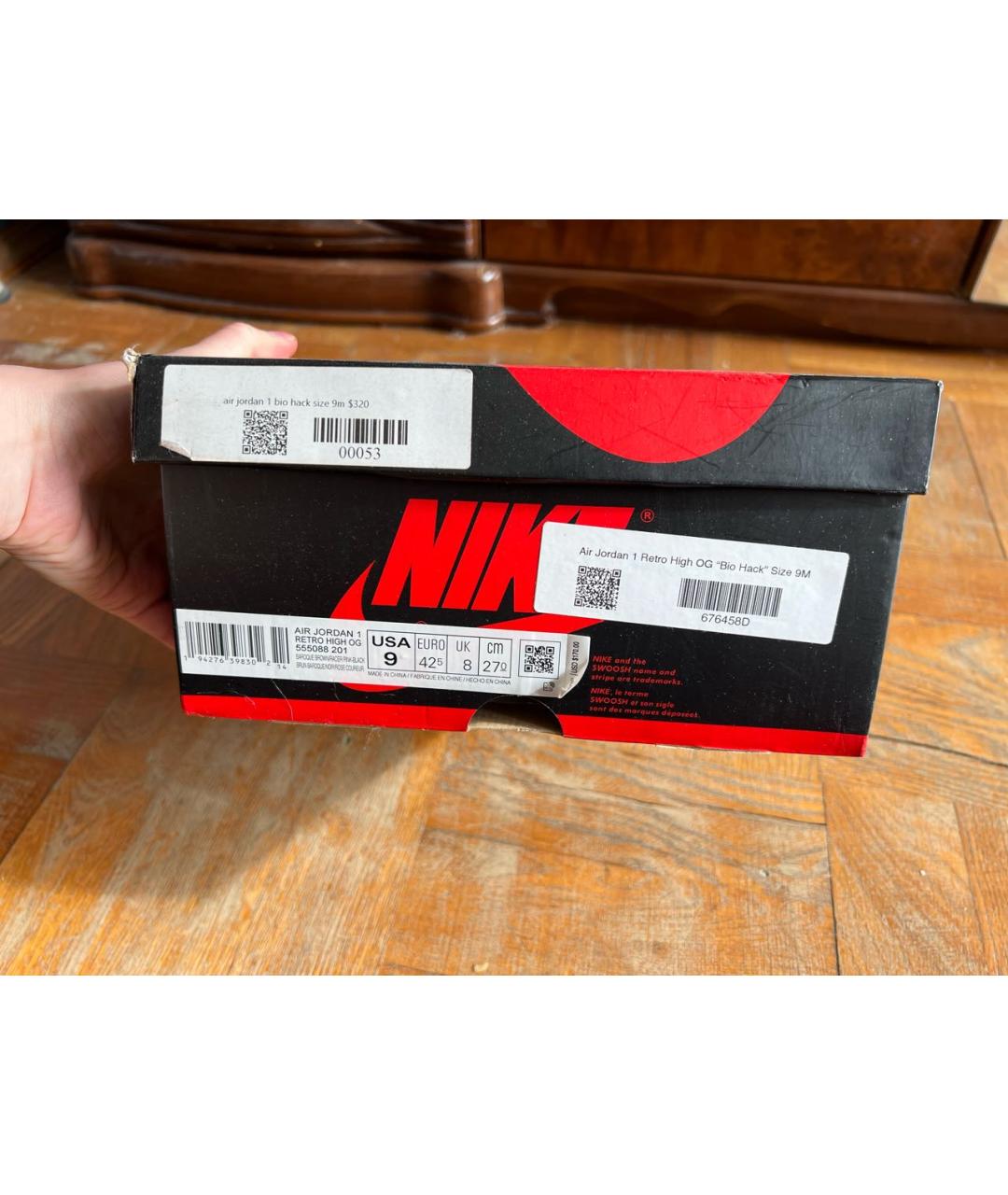 JORDAN Мульти нубуковые высокие кроссовки / кеды, фото 6