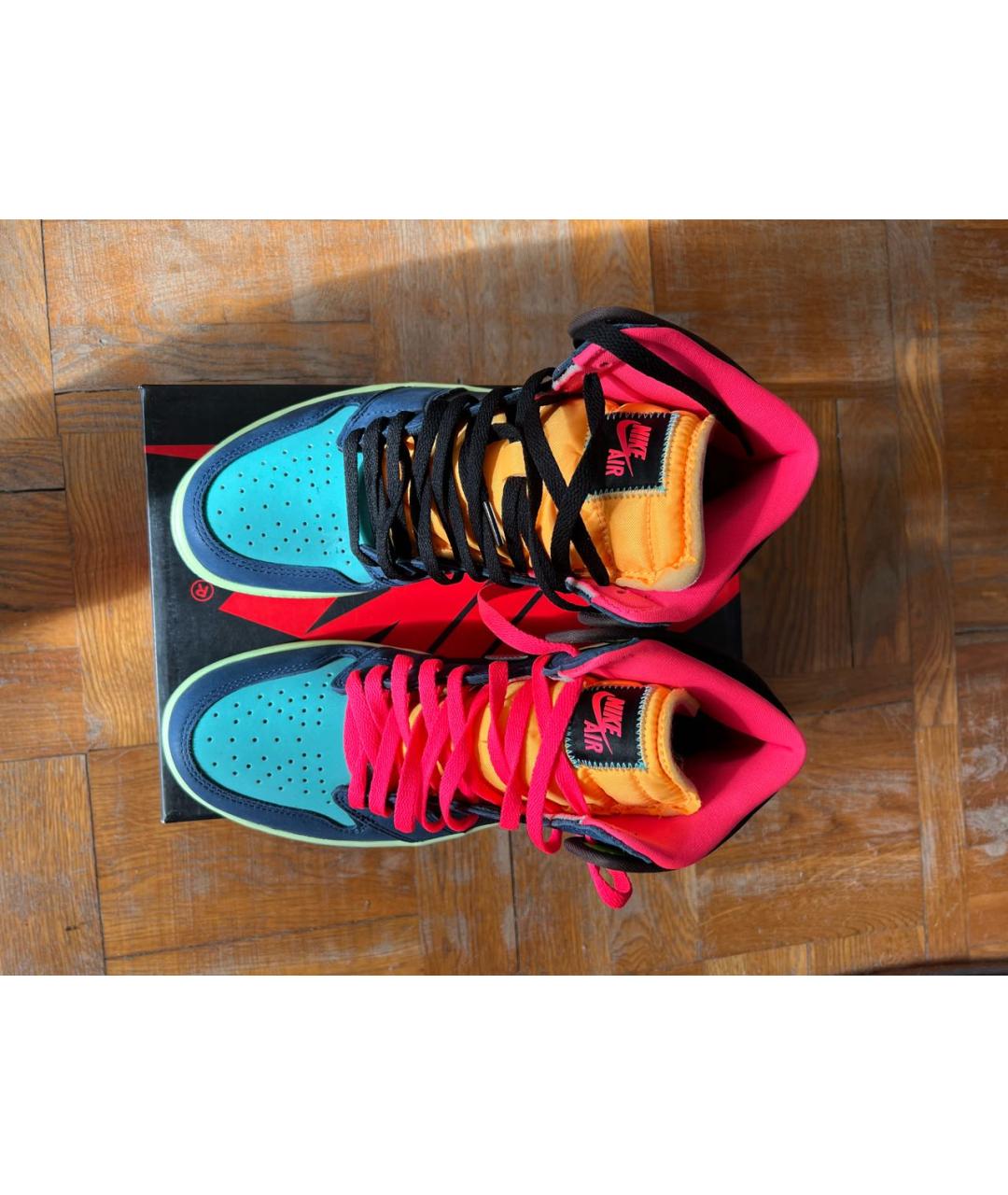 JORDAN Мульти нубуковые высокие кроссовки / кеды, фото 2