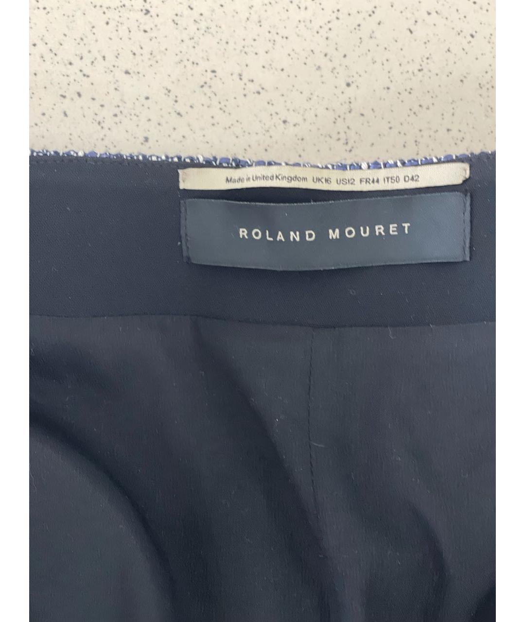 ROLAND MOURET Синий меховой жакет/пиджак, фото 7