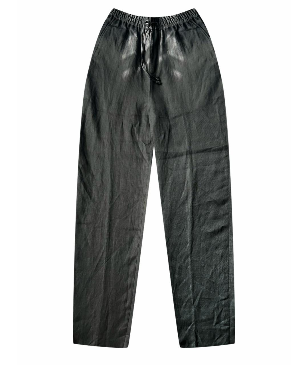 ETRO Черные льняные повседневные брюки, фото 1