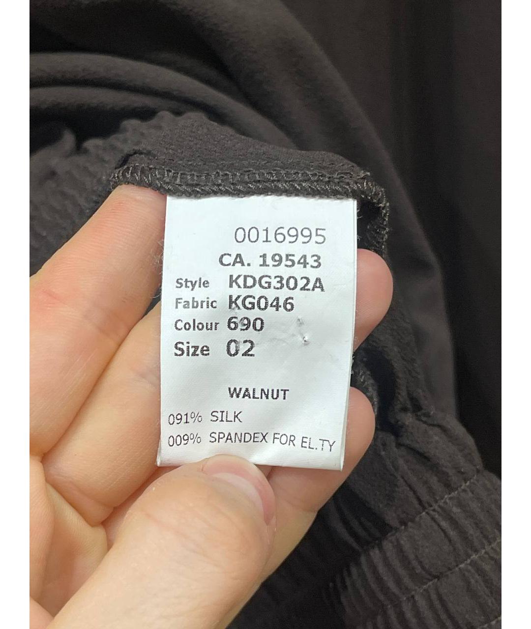 MICHAEL KORS Коричневая шелковая блузы, фото 3