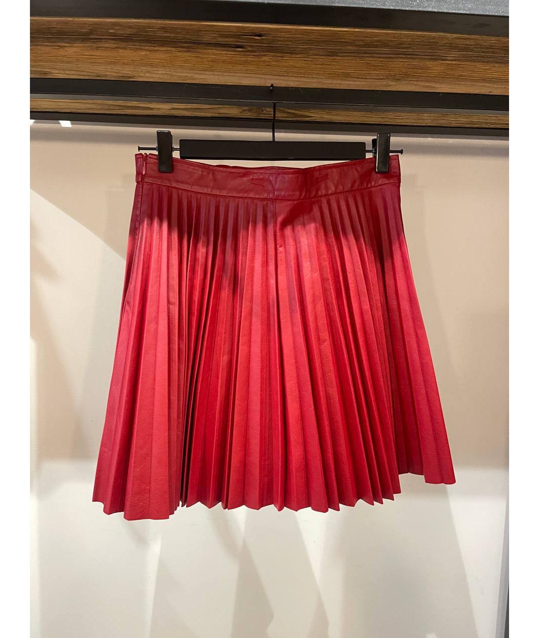 SIMONETTA RAVIZZA Красная вискозная юбка мини, фото 2