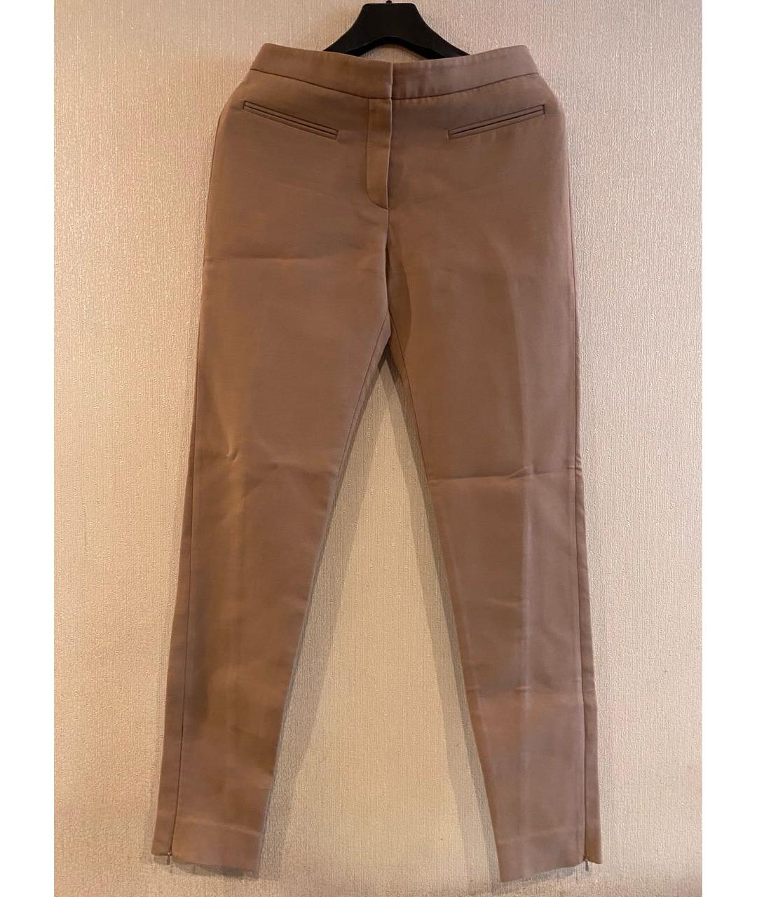 CHRISTIAN DIOR Коричневые хлопко-эластановые брюки узкие, фото 9