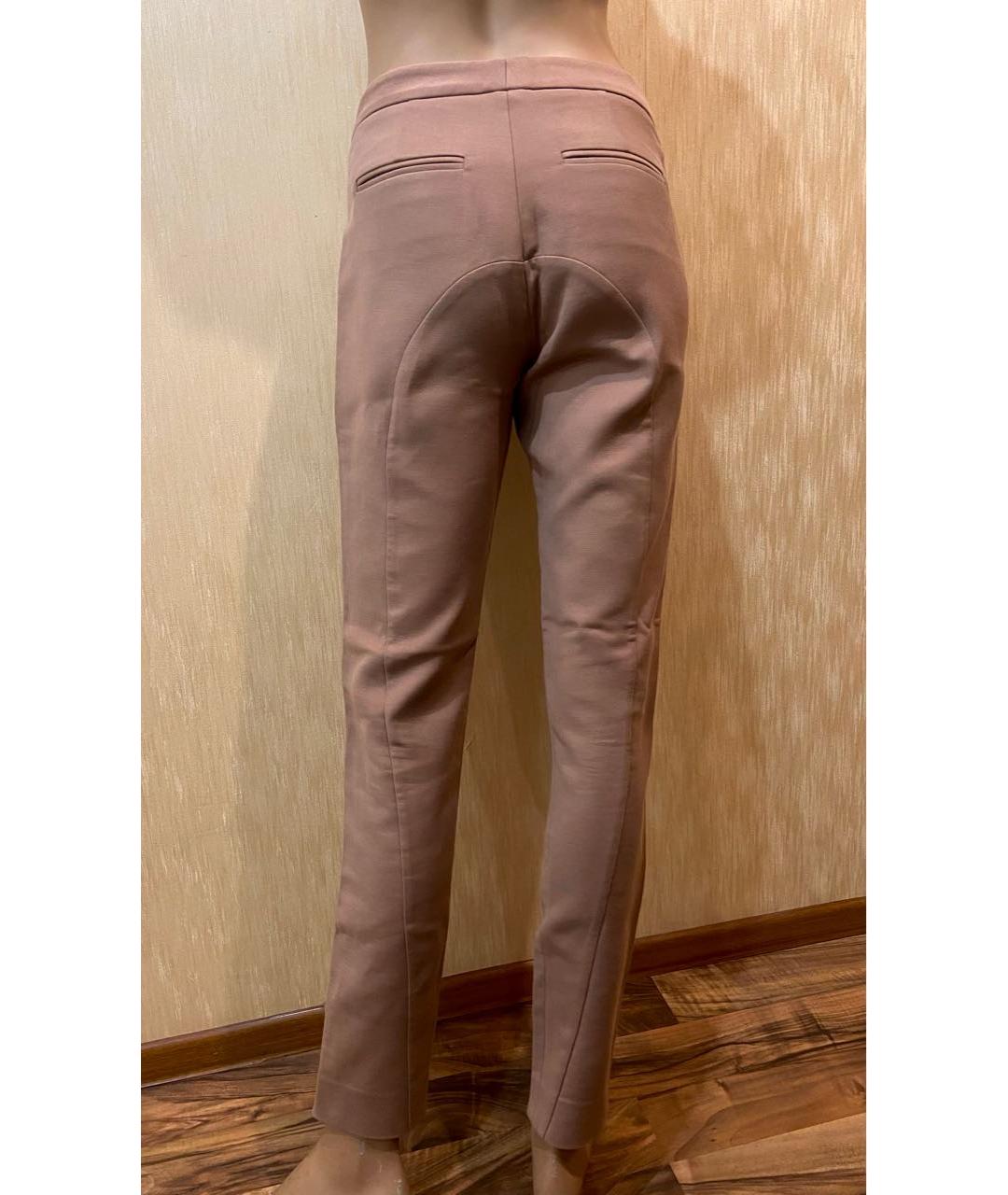 CHRISTIAN DIOR Коричневые хлопко-эластановые брюки узкие, фото 7