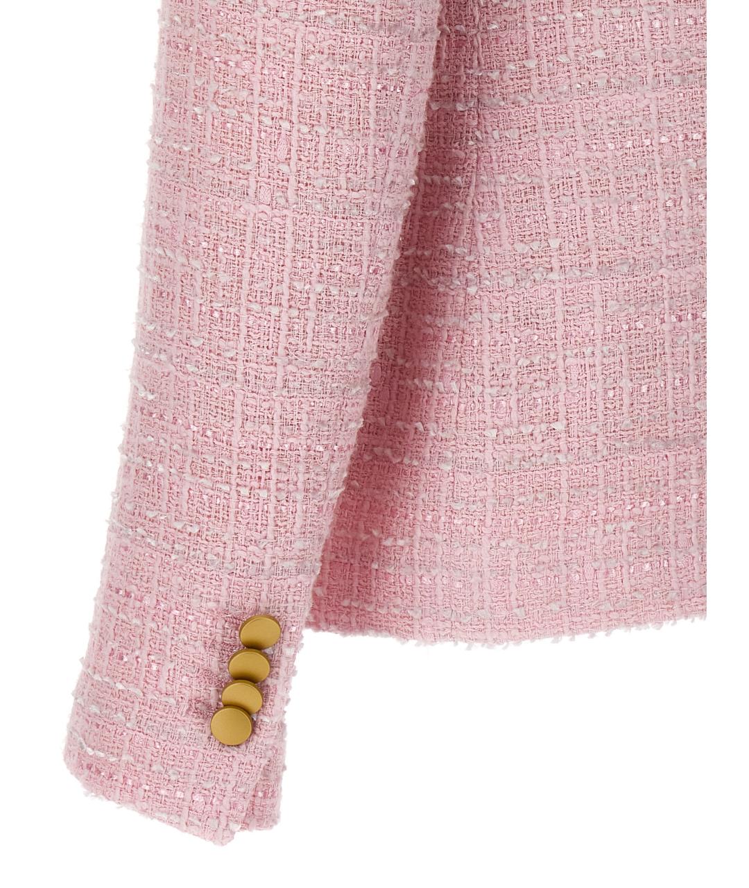 TAGLIATORE Розовый хлопковый жакет/пиджак, фото 4