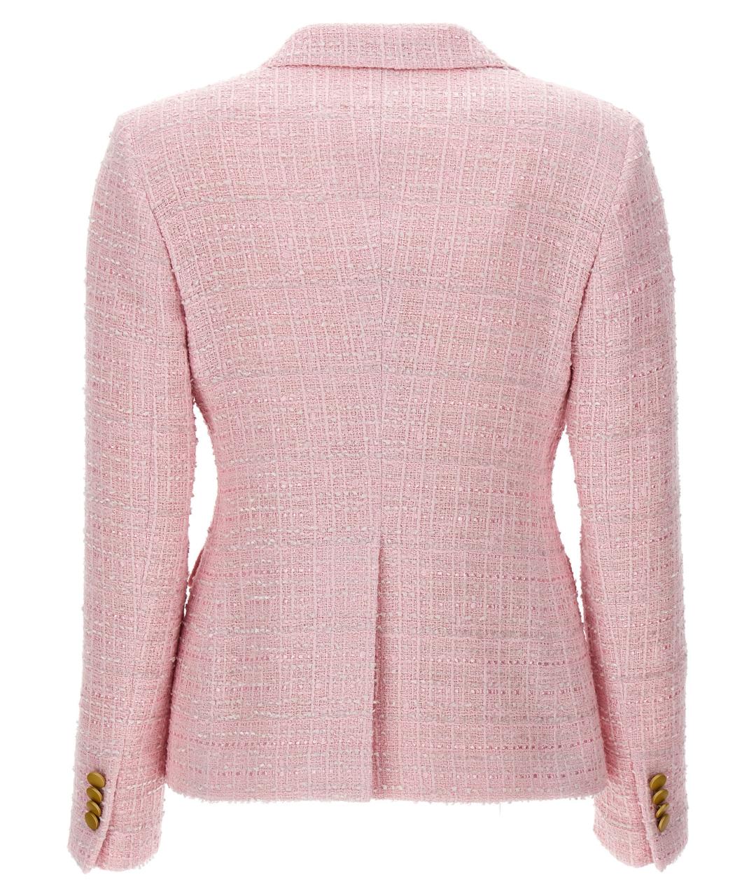 TAGLIATORE Розовый хлопковый жакет/пиджак, фото 2