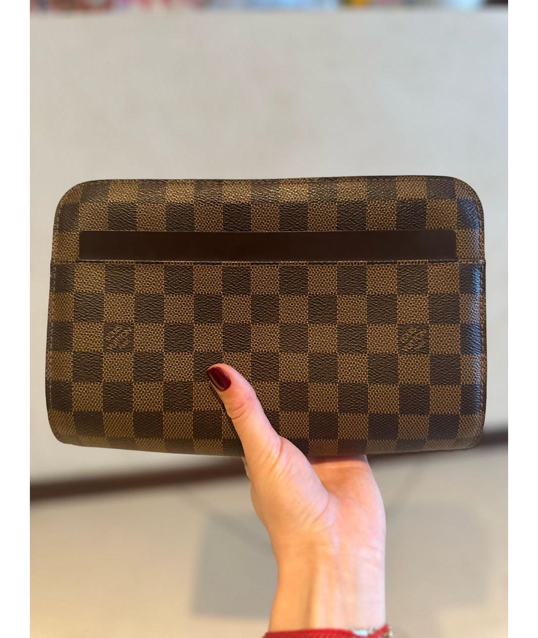 LOUIS VUITTON PRE-OWNED Коричневая барсетка, фото 8