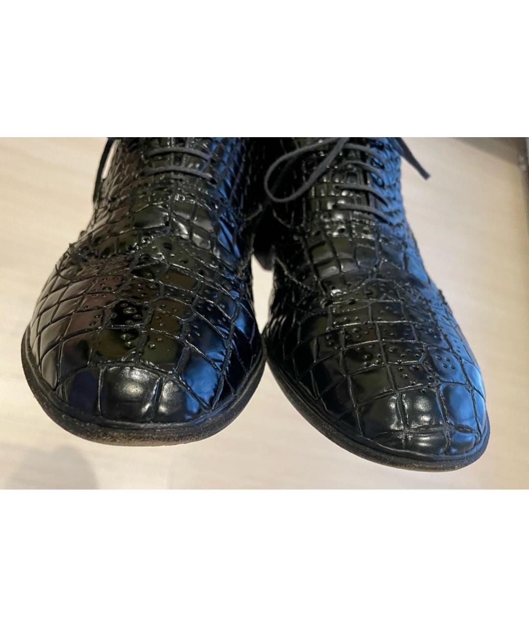 ROCCO P. Черные туфли из экзотической кожи, фото 3