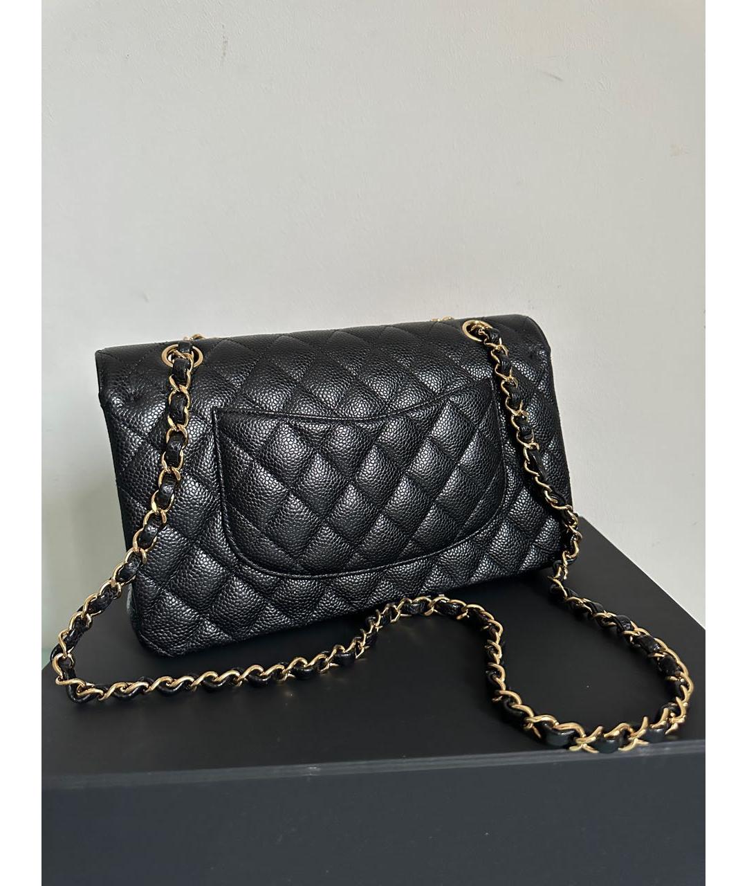 CHANEL PRE-OWNED Черная кожаная сумка через плечо, фото 3