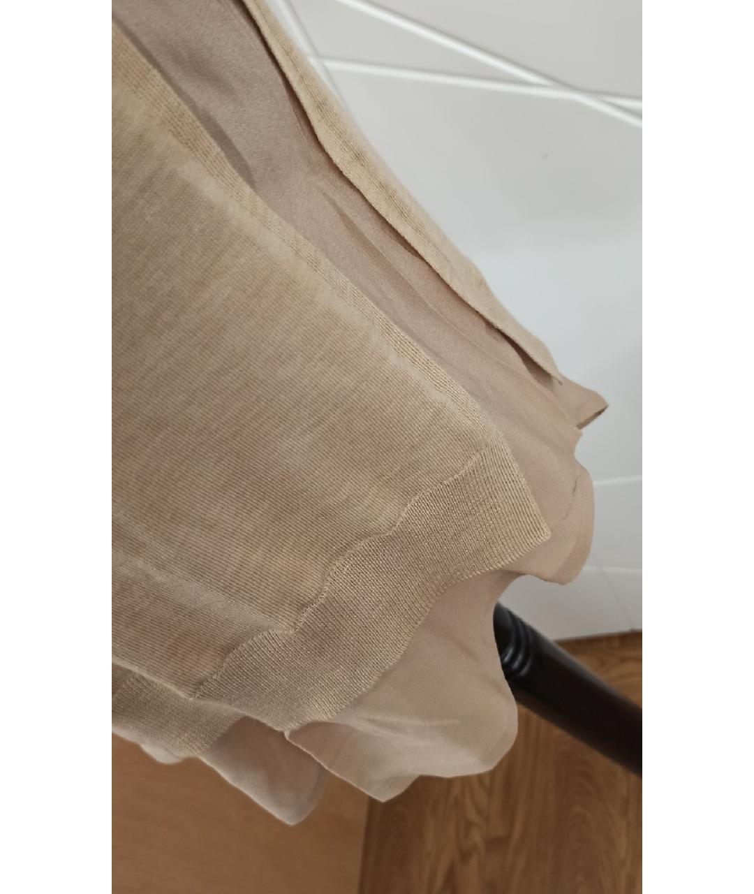 FENDI Бежевое шерстяное повседневное платье, фото 5