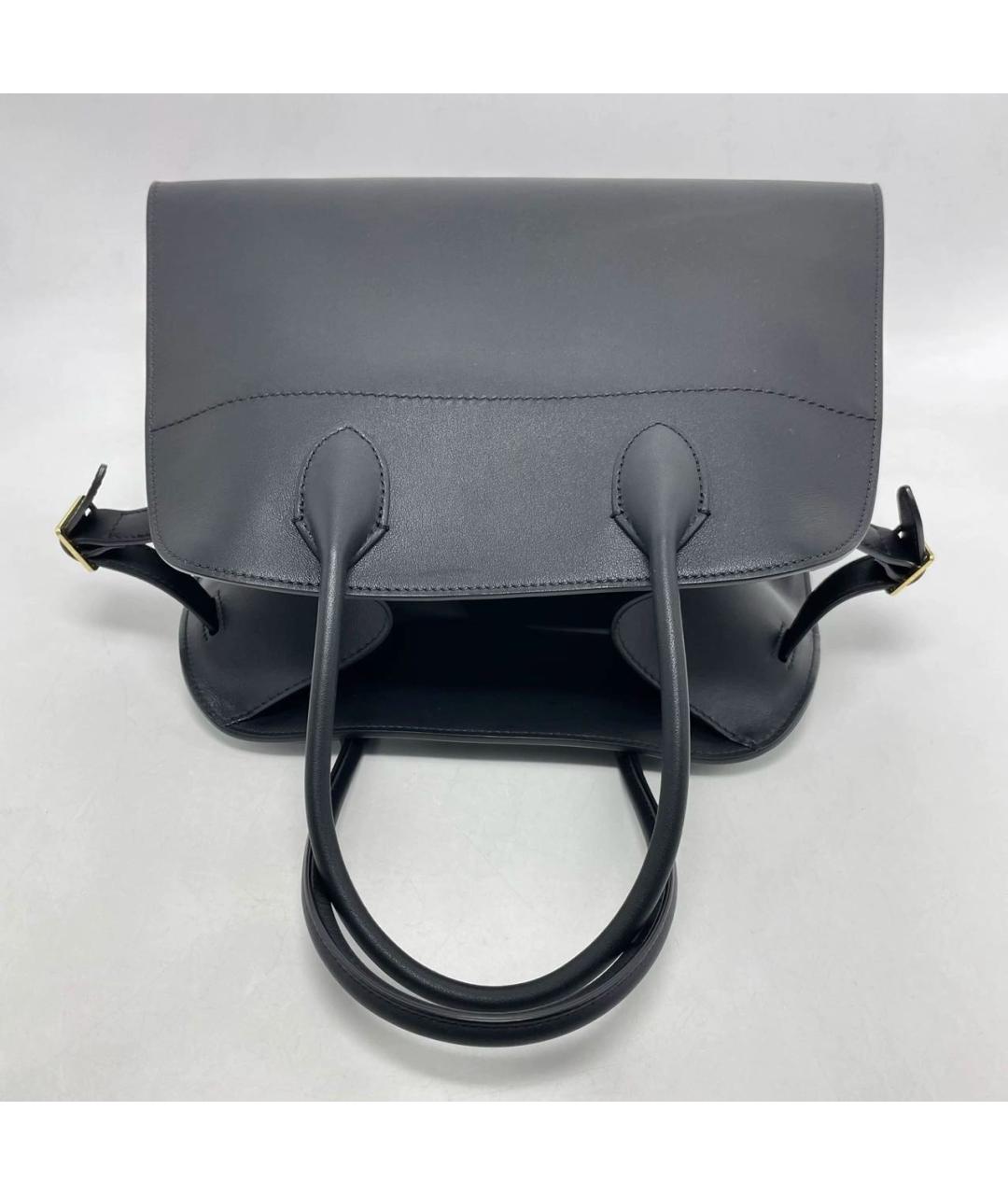 THE ROW Черная кожаная сумка тоут, фото 7