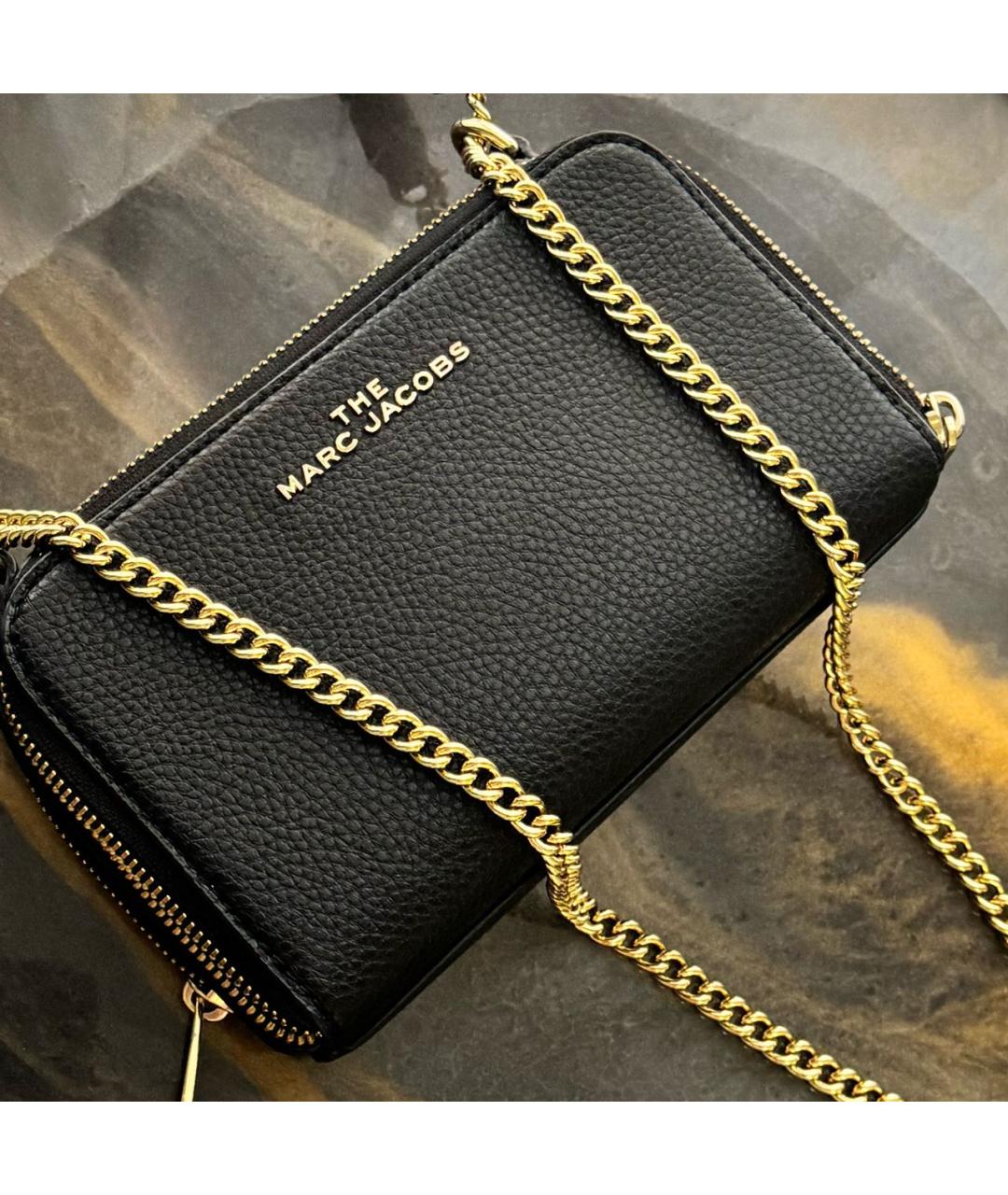 MARC JACOBS Черная кожаная сумка через плечо, фото 5