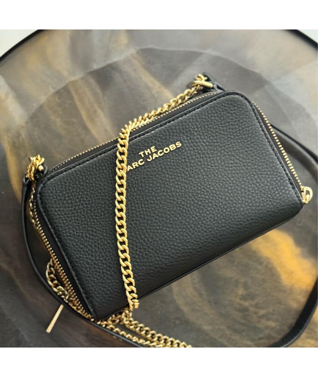 MARC JACOBS Черная кожаная сумка через плечо, фото 6