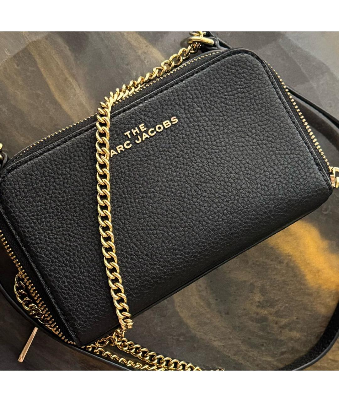 MARC JACOBS Черная кожаная сумка через плечо, фото 2