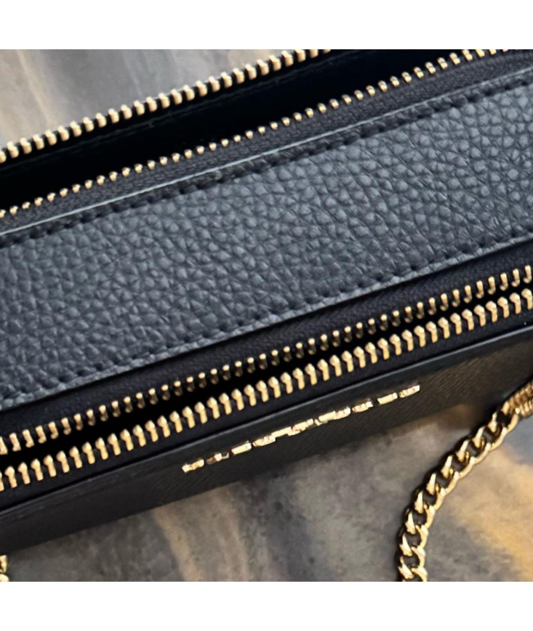 MARC JACOBS Черная кожаная сумка через плечо, фото 3