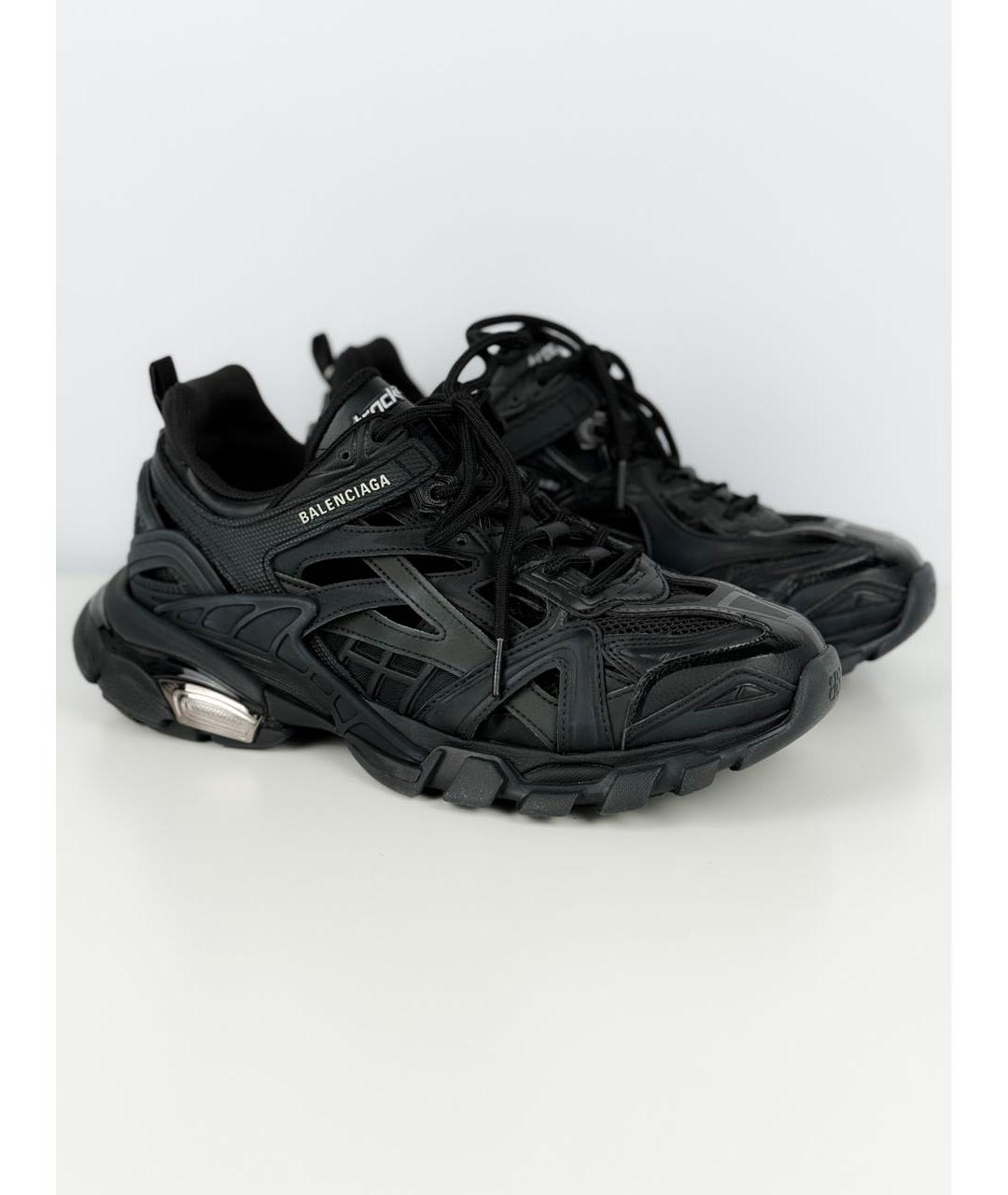 BALENCIAGA Черные низкие кроссовки / кеды, фото 4