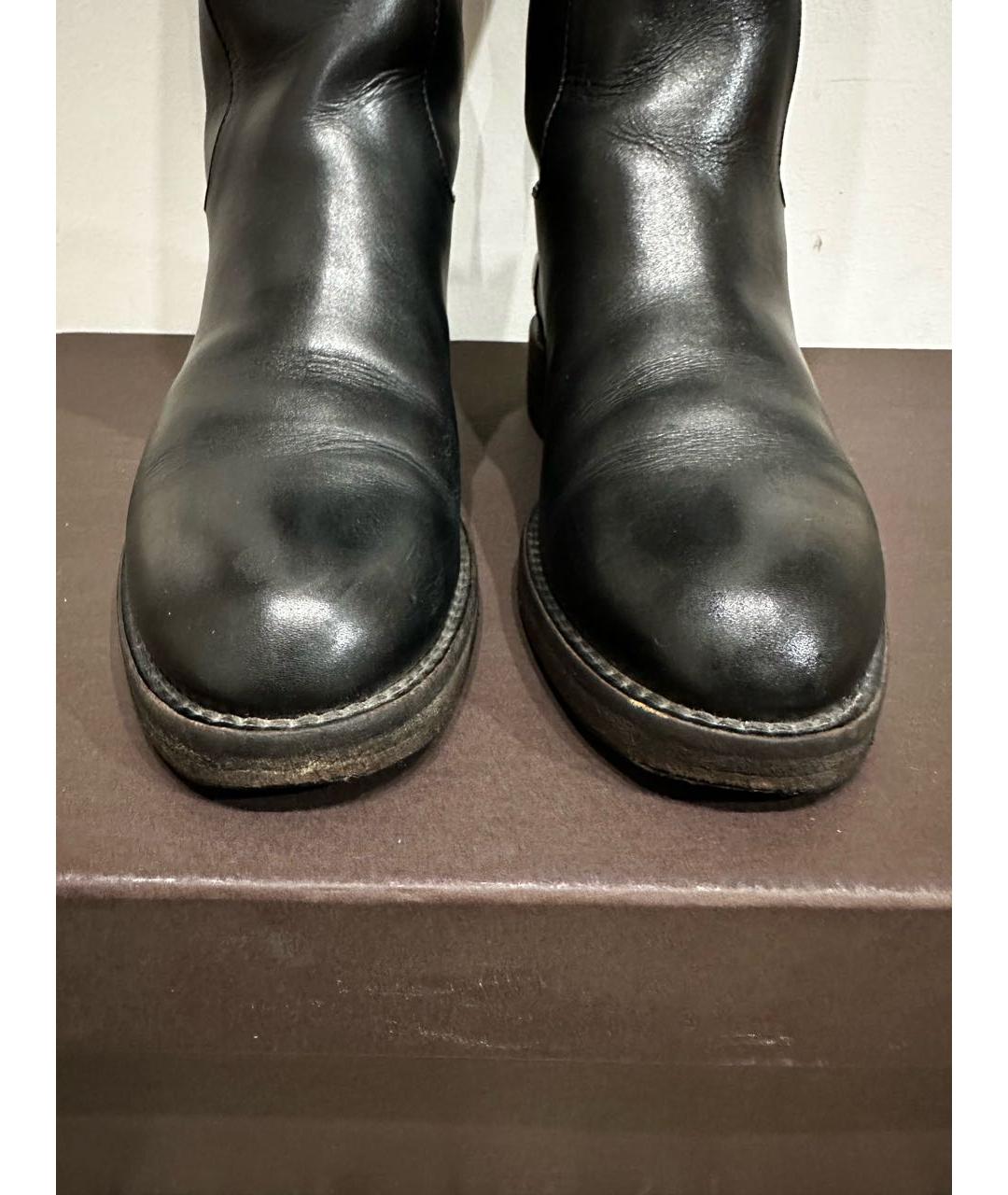 LOUIS VUITTON PRE-OWNED Черные кожаные сапоги, фото 6