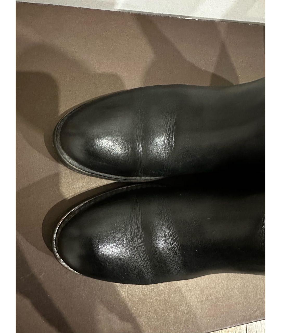 LOUIS VUITTON PRE-OWNED Черные кожаные сапоги, фото 3