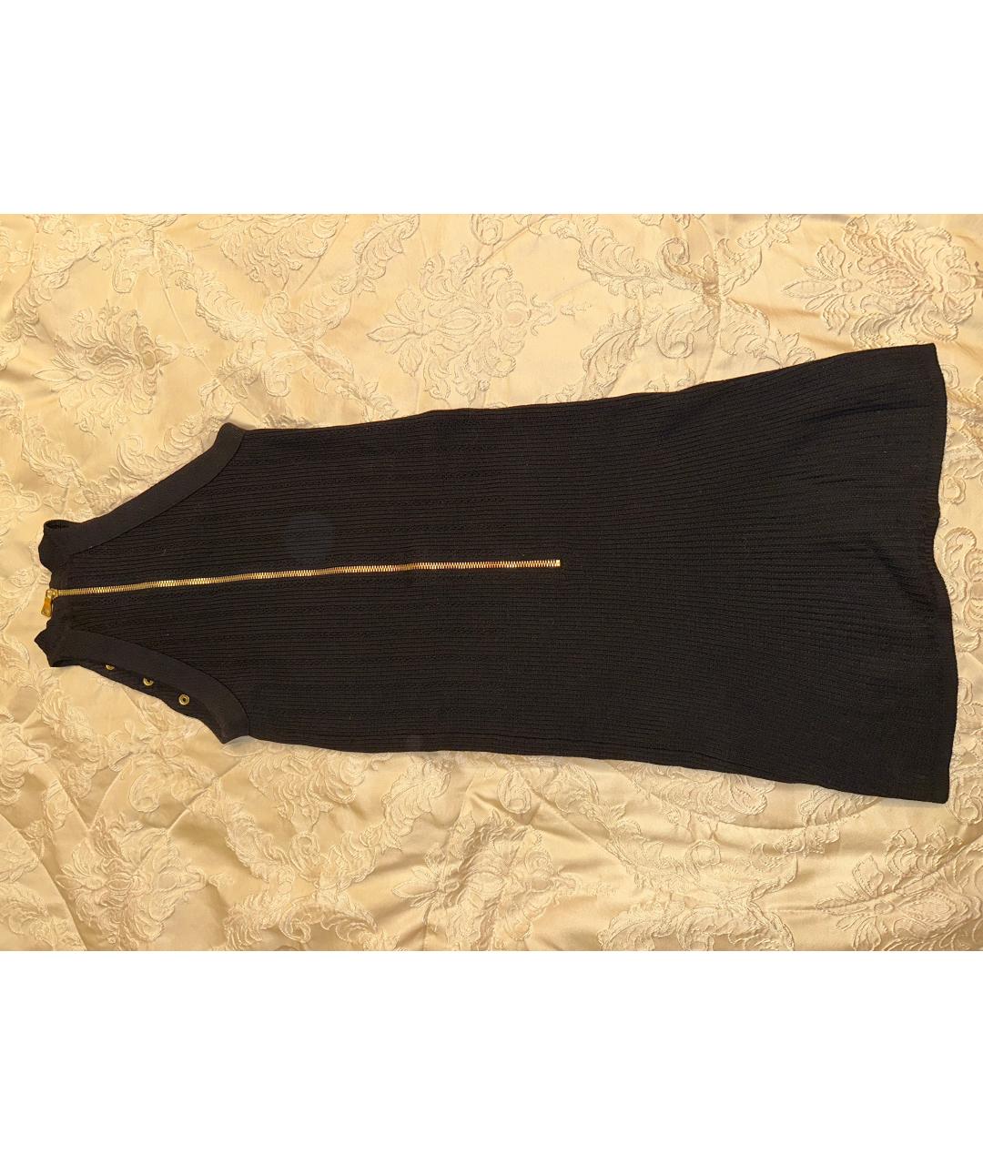 BALMAIN Черное шерстяное повседневное платье, фото 2