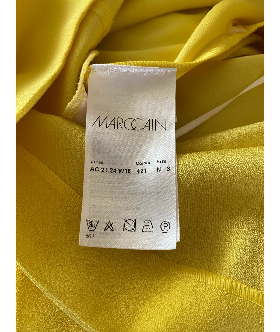 MARC CAIN Желтое полиэстеровое платье, фото 4