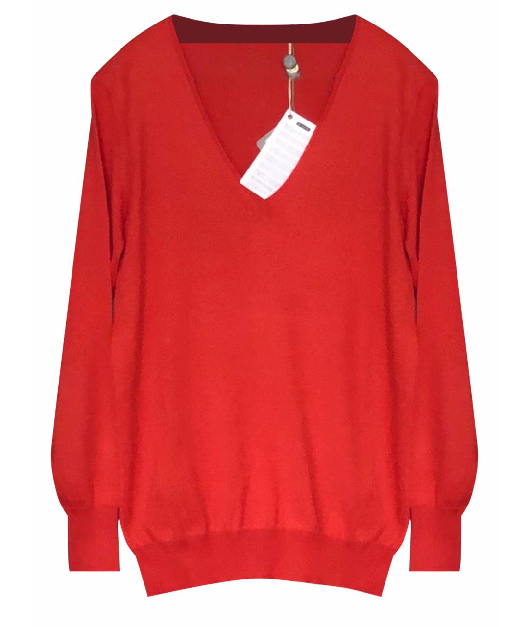 CRUCIANI Красный хлопковый джемпер / свитер, фото 1