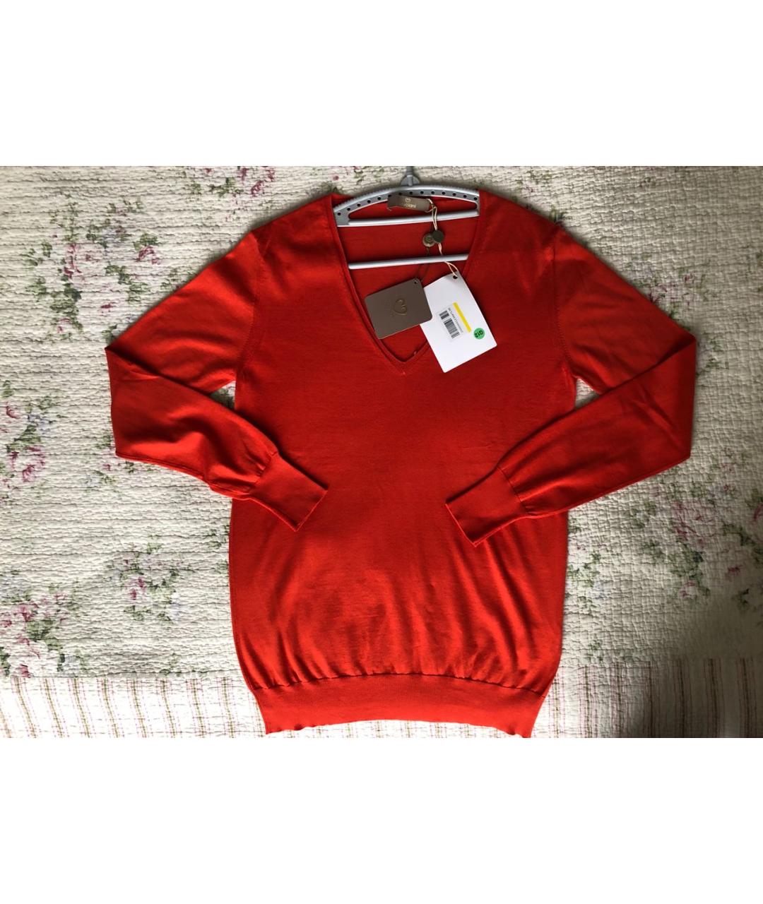 CRUCIANI Красный хлопковый джемпер / свитер, фото 2