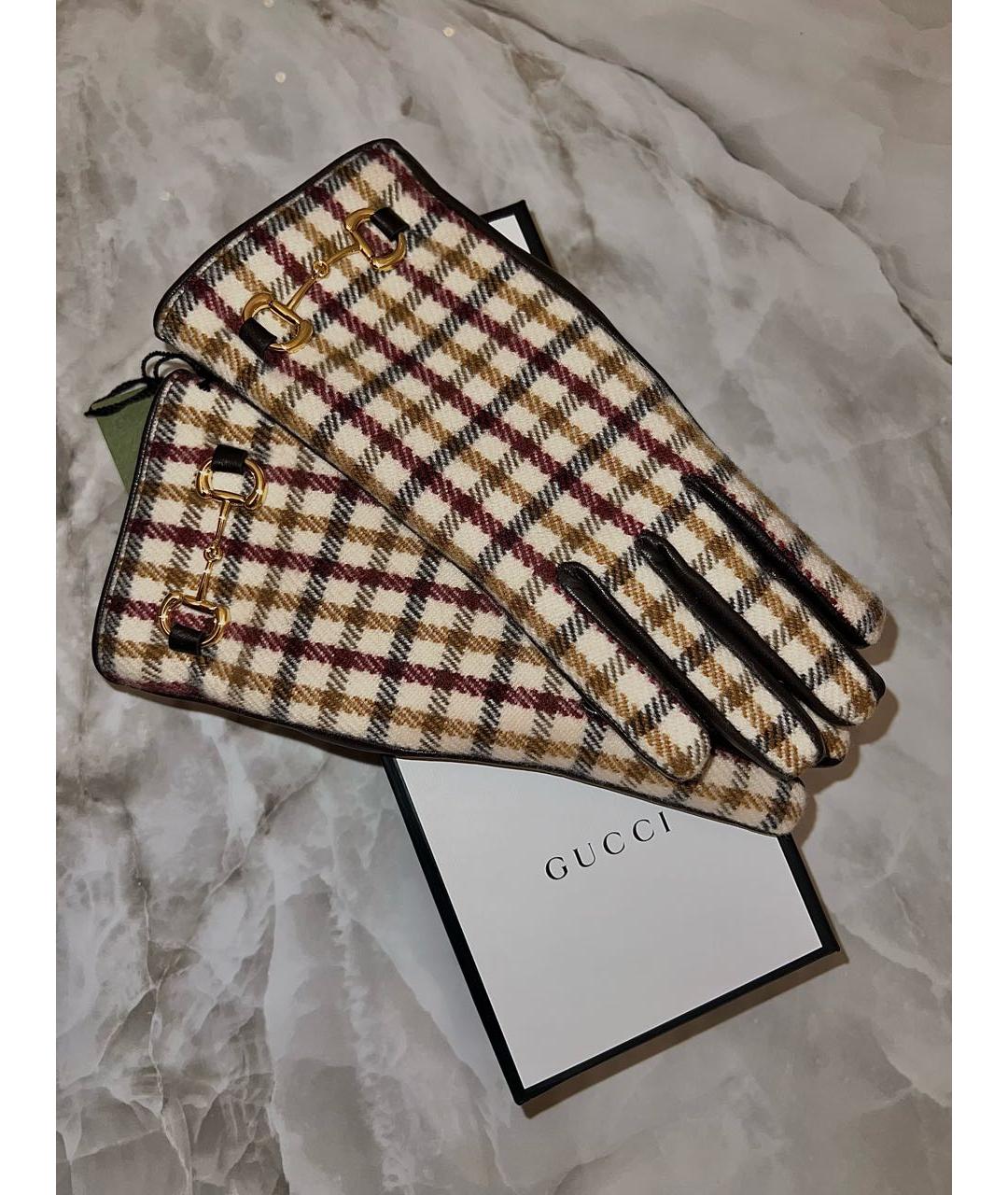 GUCCI Черные кожаные перчатки, фото 3