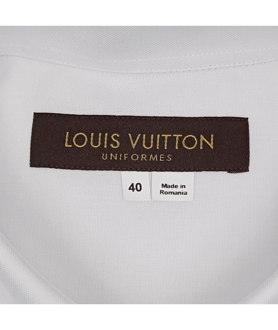 LOUIS VUITTON Белая хлопковая классическая рубашка, фото 8
