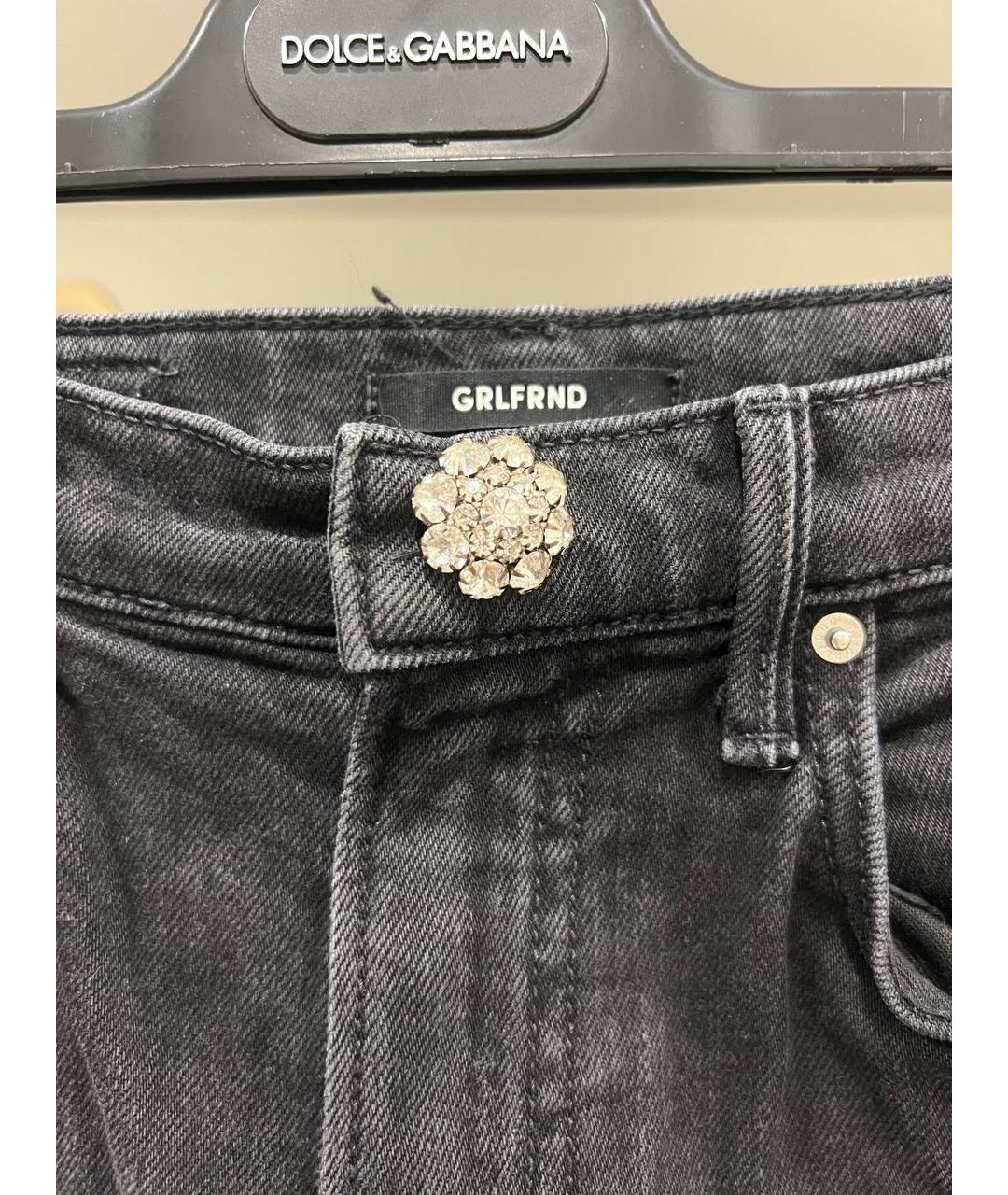 GRLFRND Антрацитовые джинсы слим, фото 4