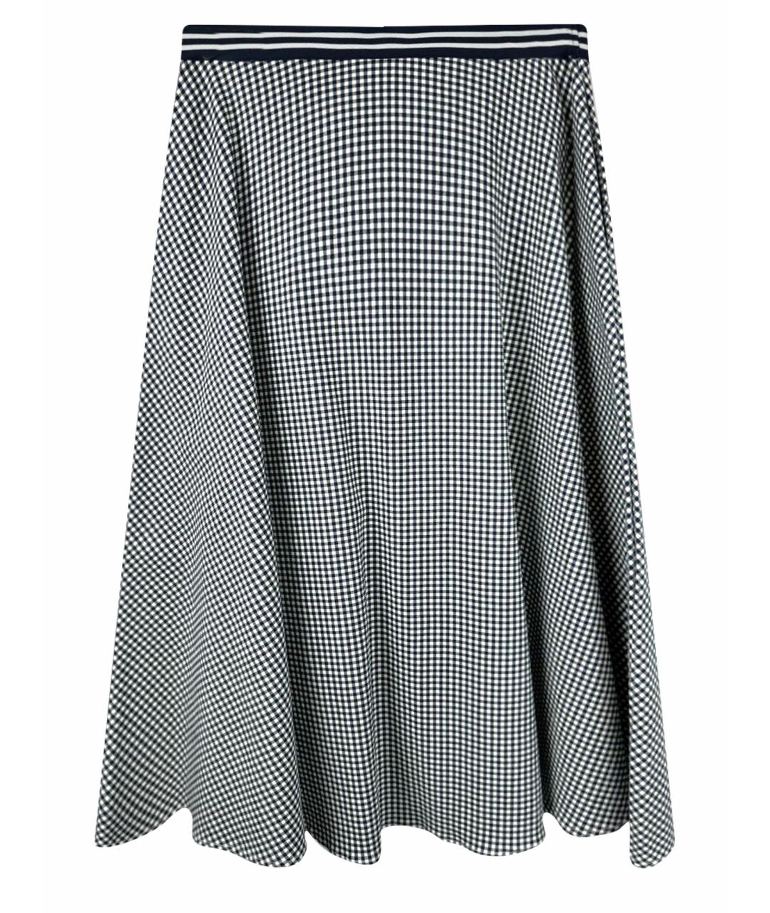 LIVIANA CONTI Черная хлопко-эластановая юбка миди, фото 1