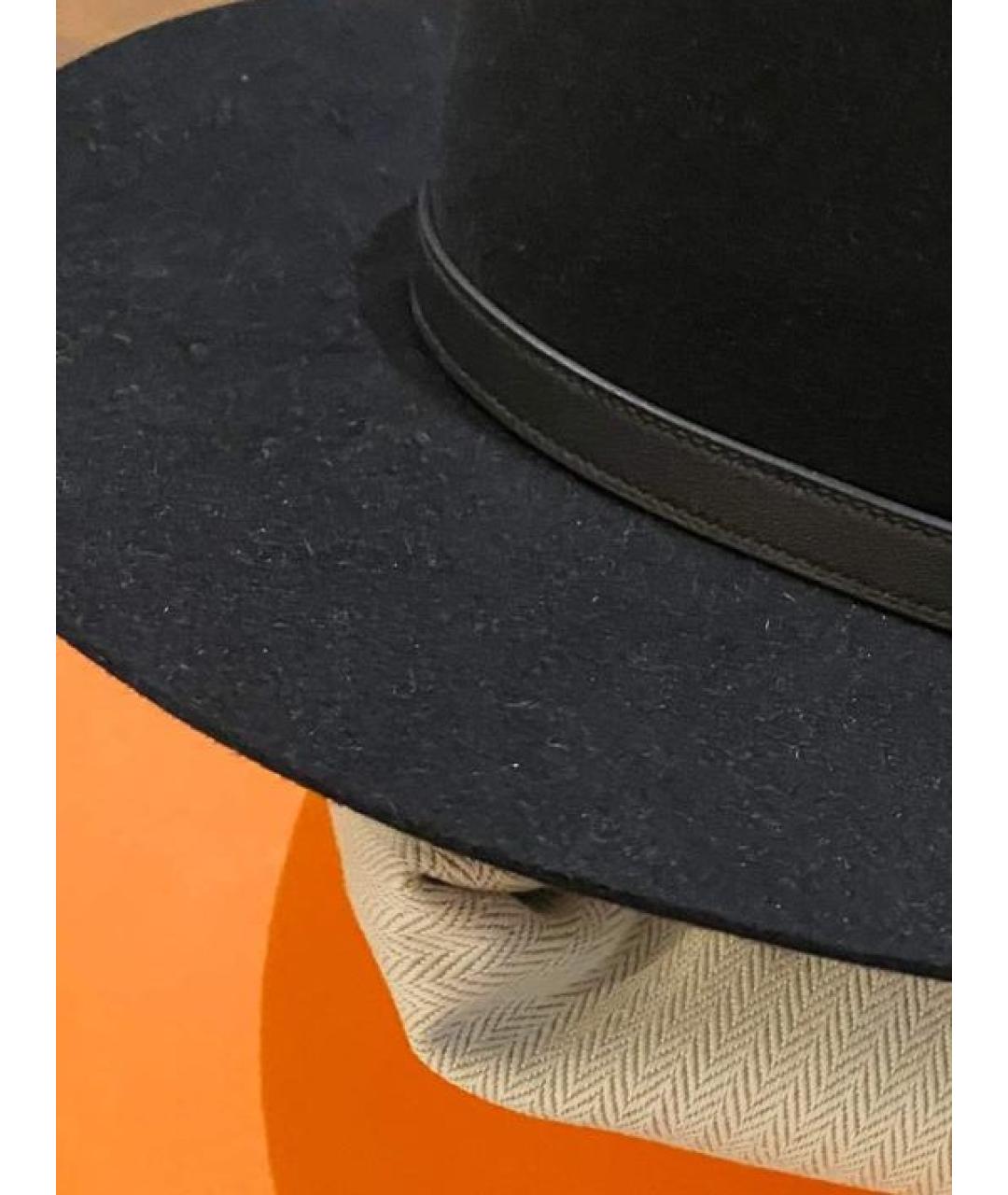 HERMES Черная шляпа, фото 3