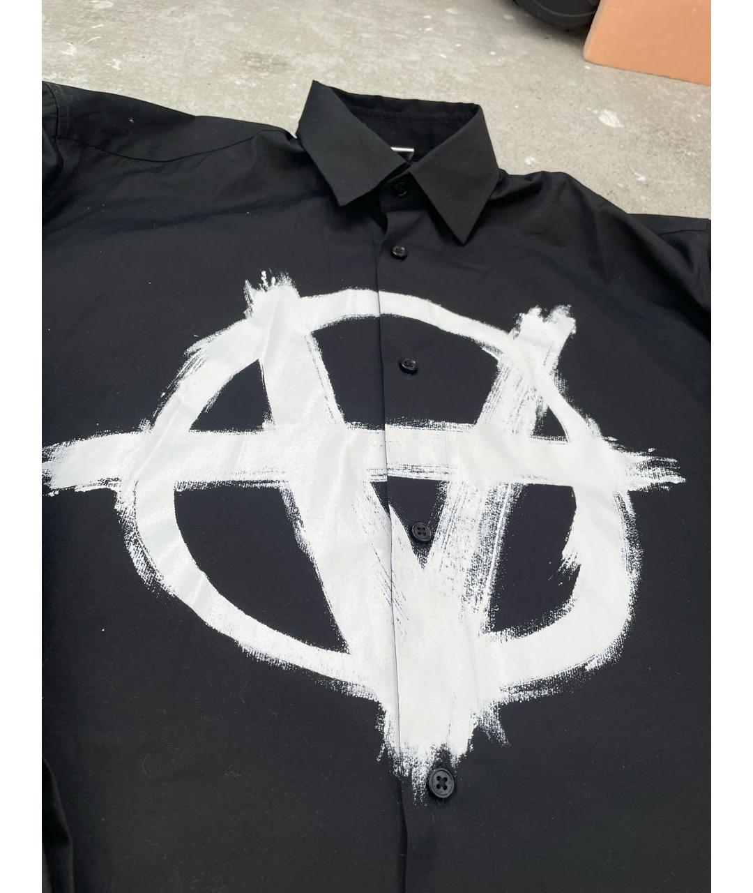 VETEMENTS Черная хлопко-полиэстеровая классическая рубашка, фото 3