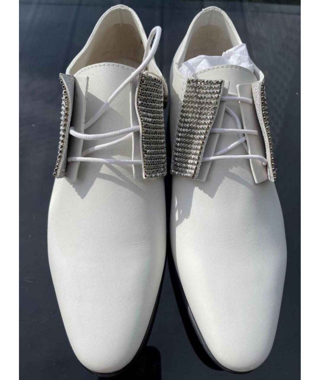 COSTUME NATIONAL Белые кожаные ботинки, фото 3