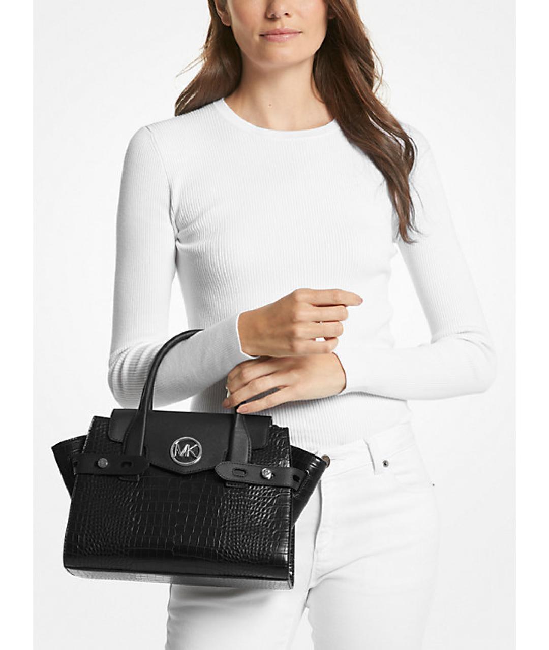 MICHAEL KORS Черная сумка тоут из искусственной кожи, фото 3