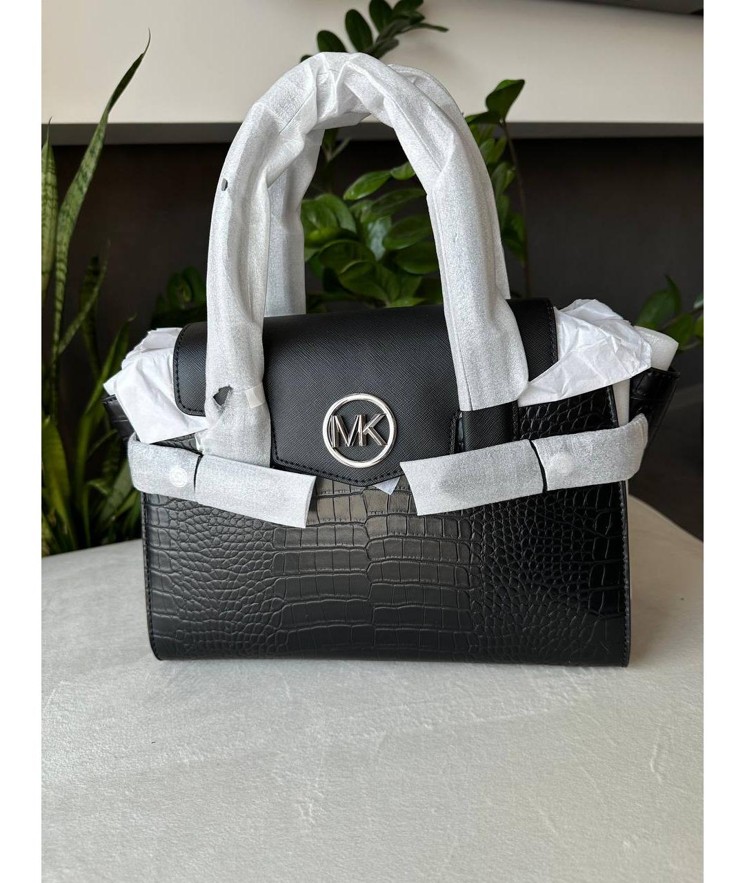 MICHAEL KORS Черная сумка тоут из искусственной кожи, фото 4