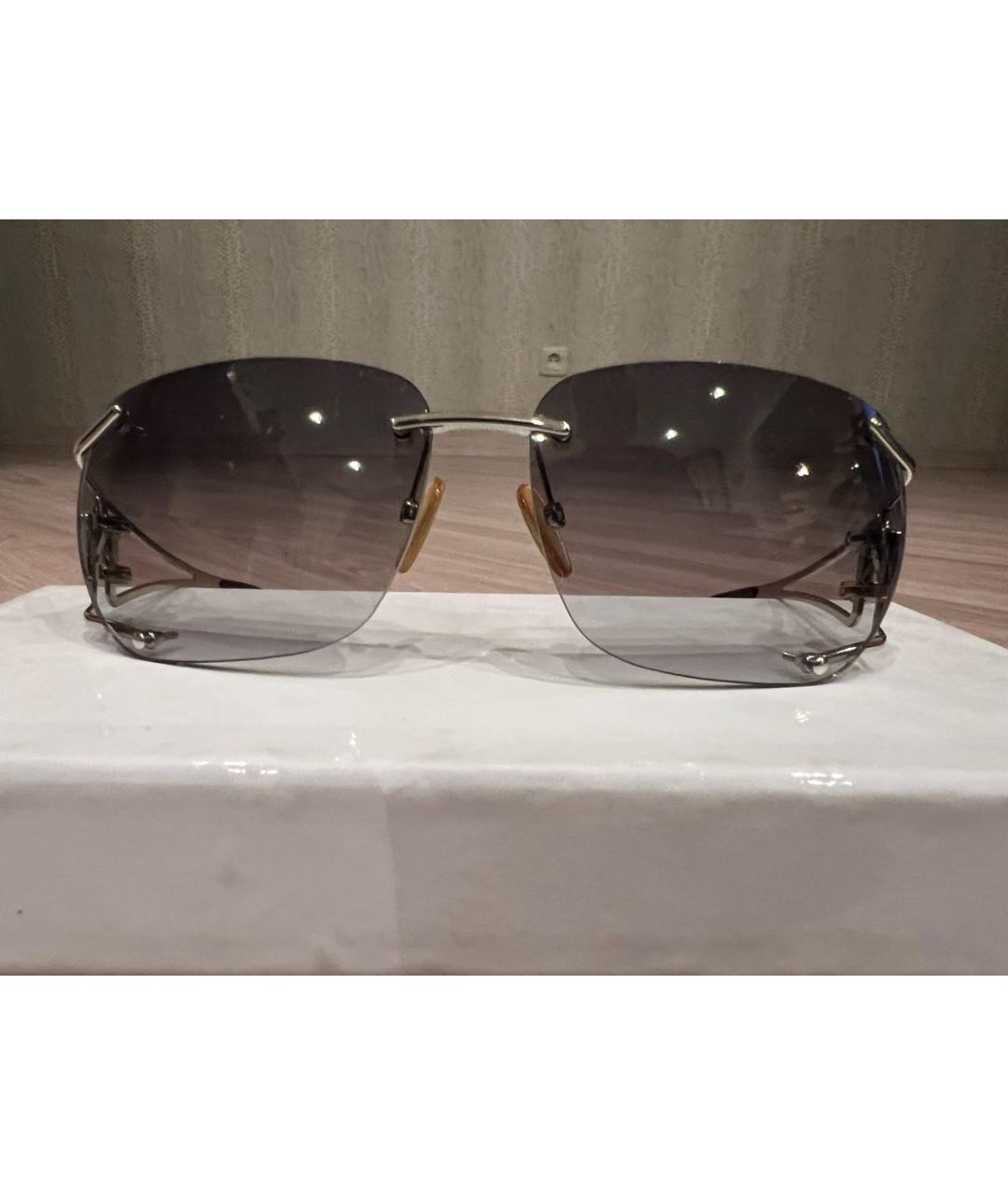 BOUCHERON Серые металлические солнцезащитные очки, фото 4