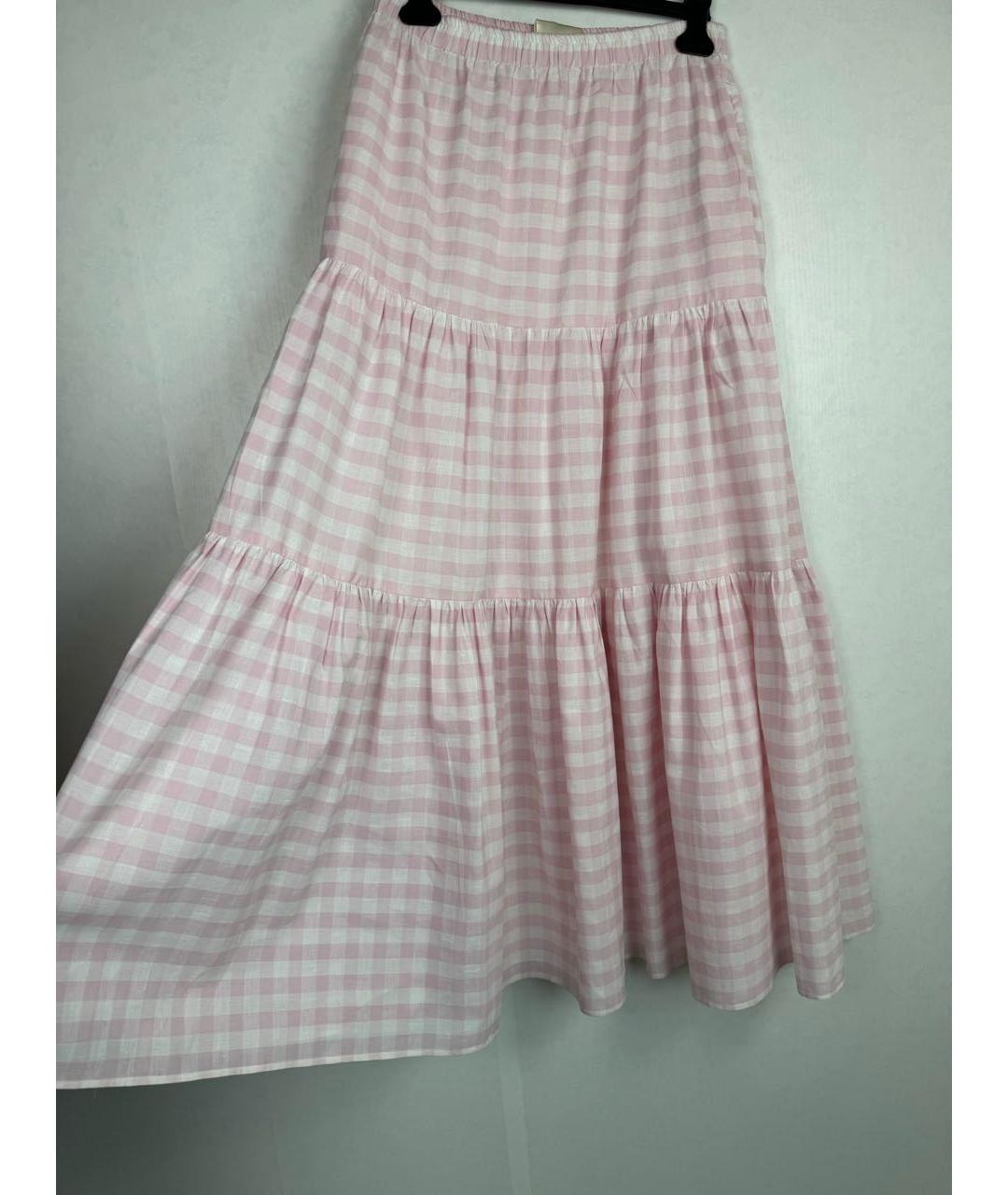 SEMICOUTURE Розовая хлопковая юбка макси, фото 4