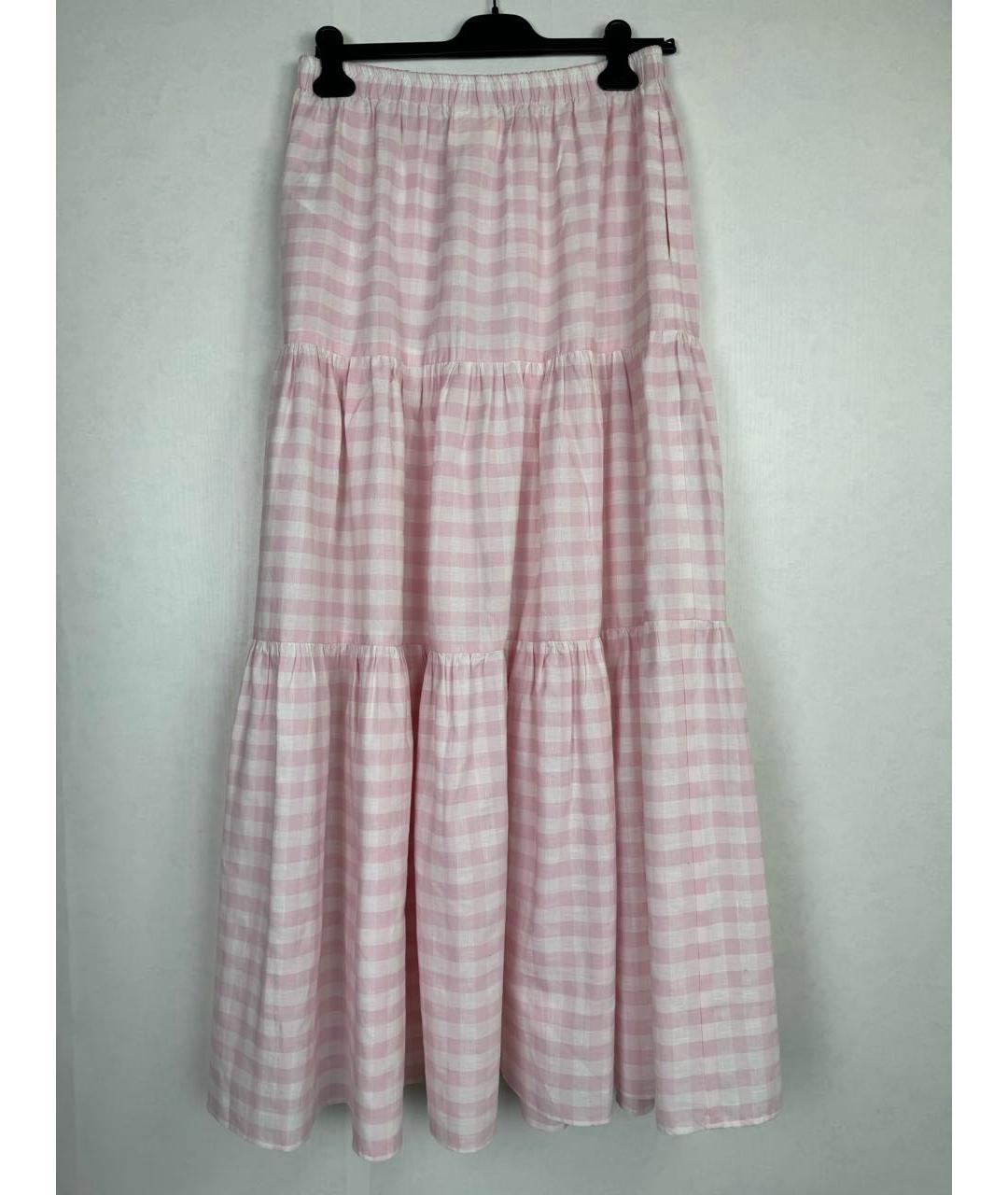 SEMICOUTURE Розовая хлопковая юбка макси, фото 2